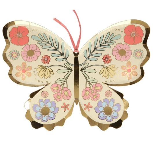 Meri Meri - 8 Pappteller Schmetterling Meri Meri - 8 Pappteller Schmetterling