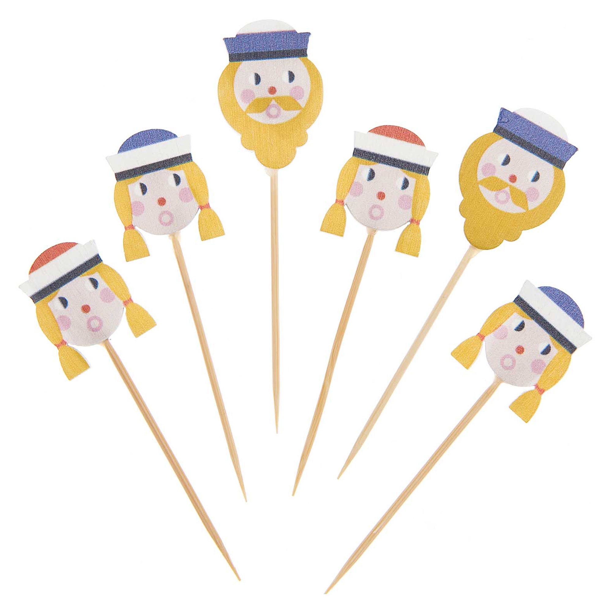 Deko-Picker "Seeleute" 6 Stück Deko-Picker "Seeleute" 6 Stück