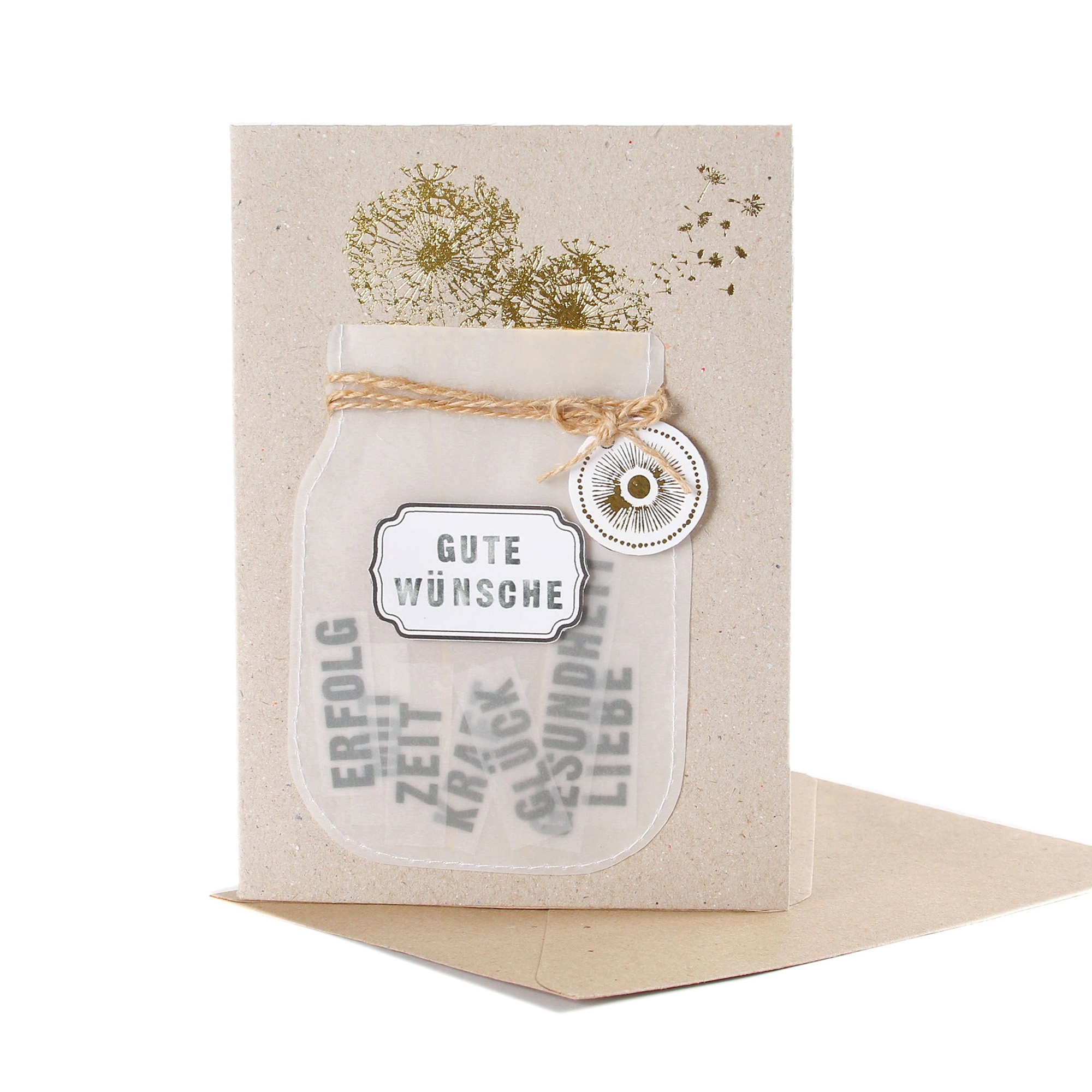 Wunschglaskarte "Gute Wünsche" Wunschglaskarte "Gute Wünsche"
