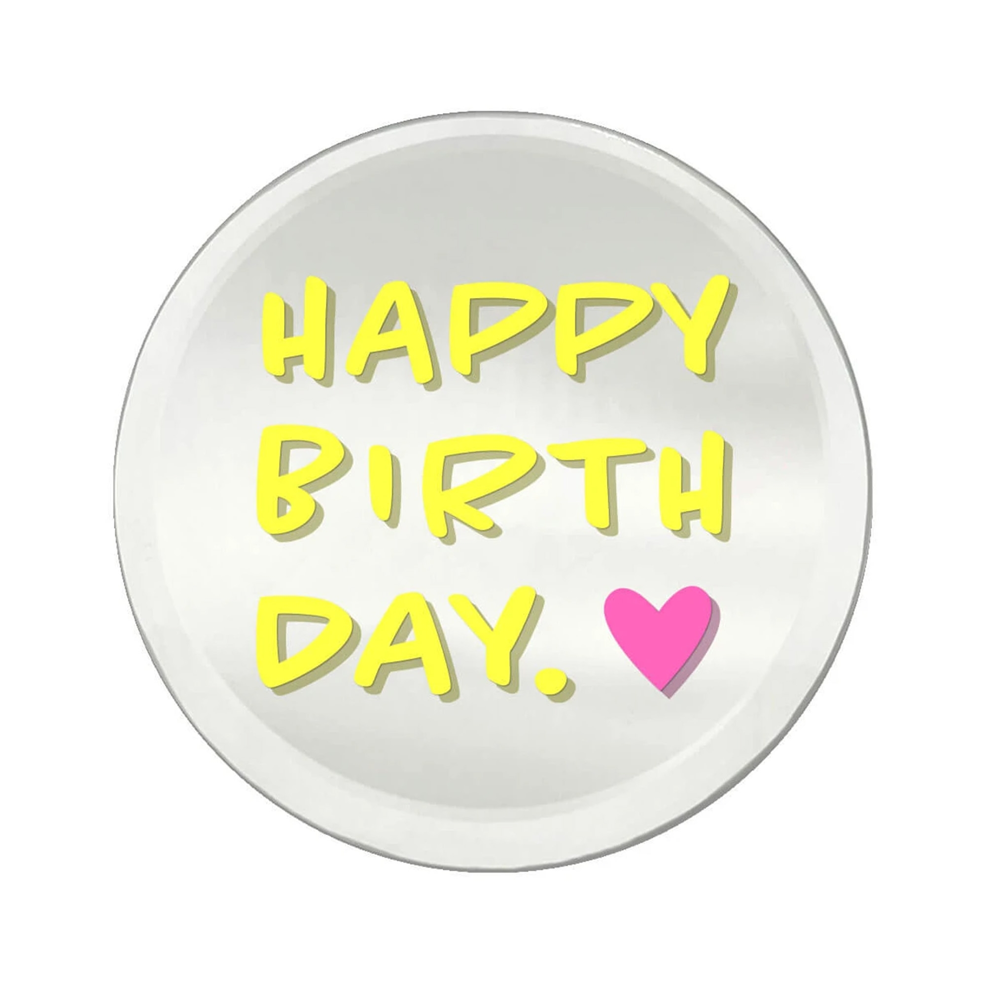 Spiegel-Untersetzer "Happy Birthday" Teller
