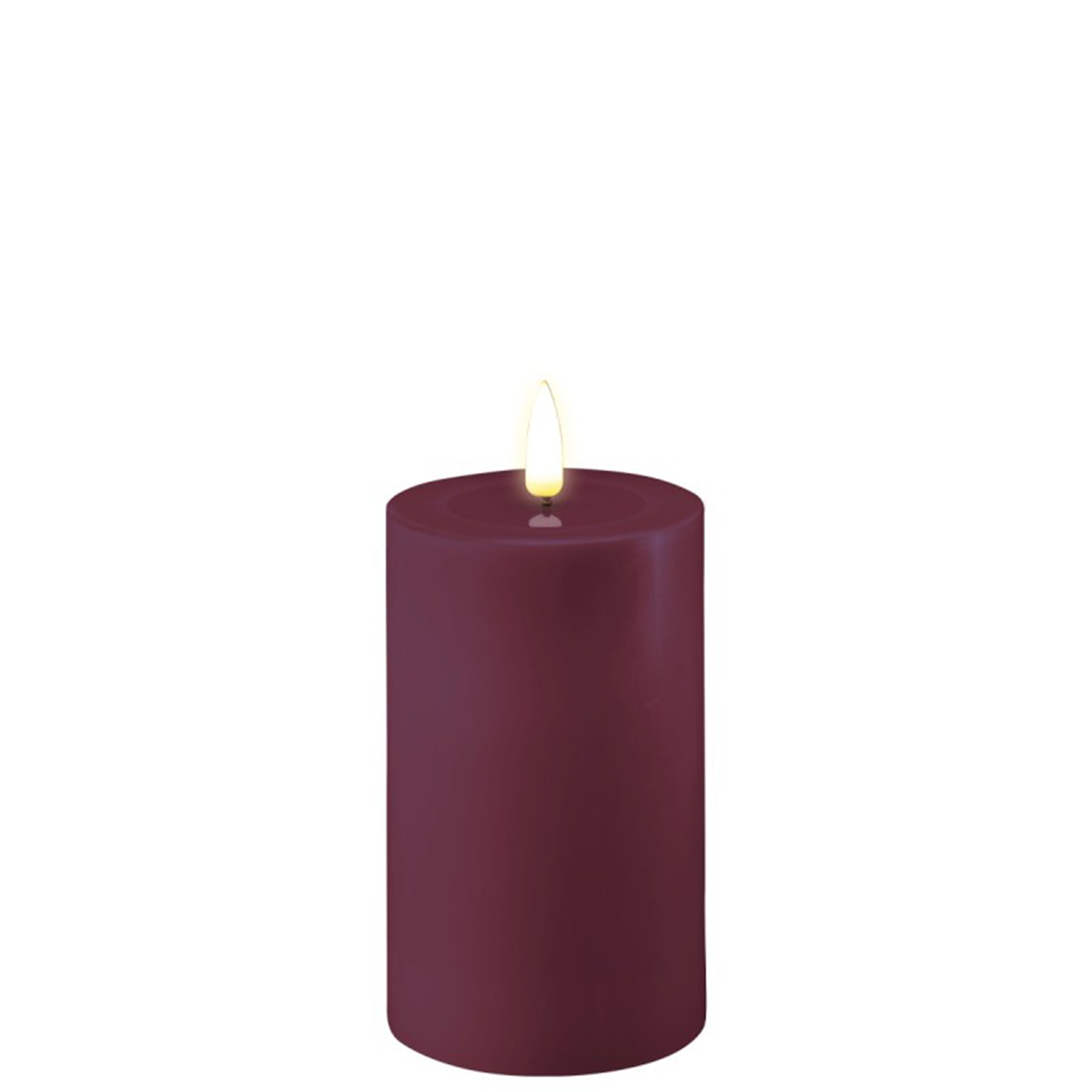 Deluxe - LED Stumpenkerzen Violett 7,5 Øx12,5 cm