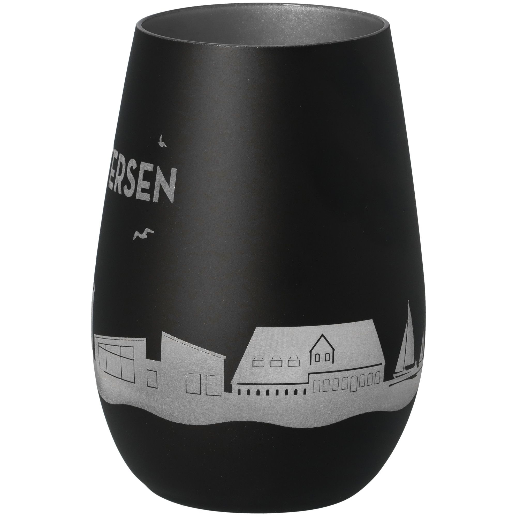 Windlicht Skyline Drochtersen Schwarz/Silber Krug, Töpferei, Vase