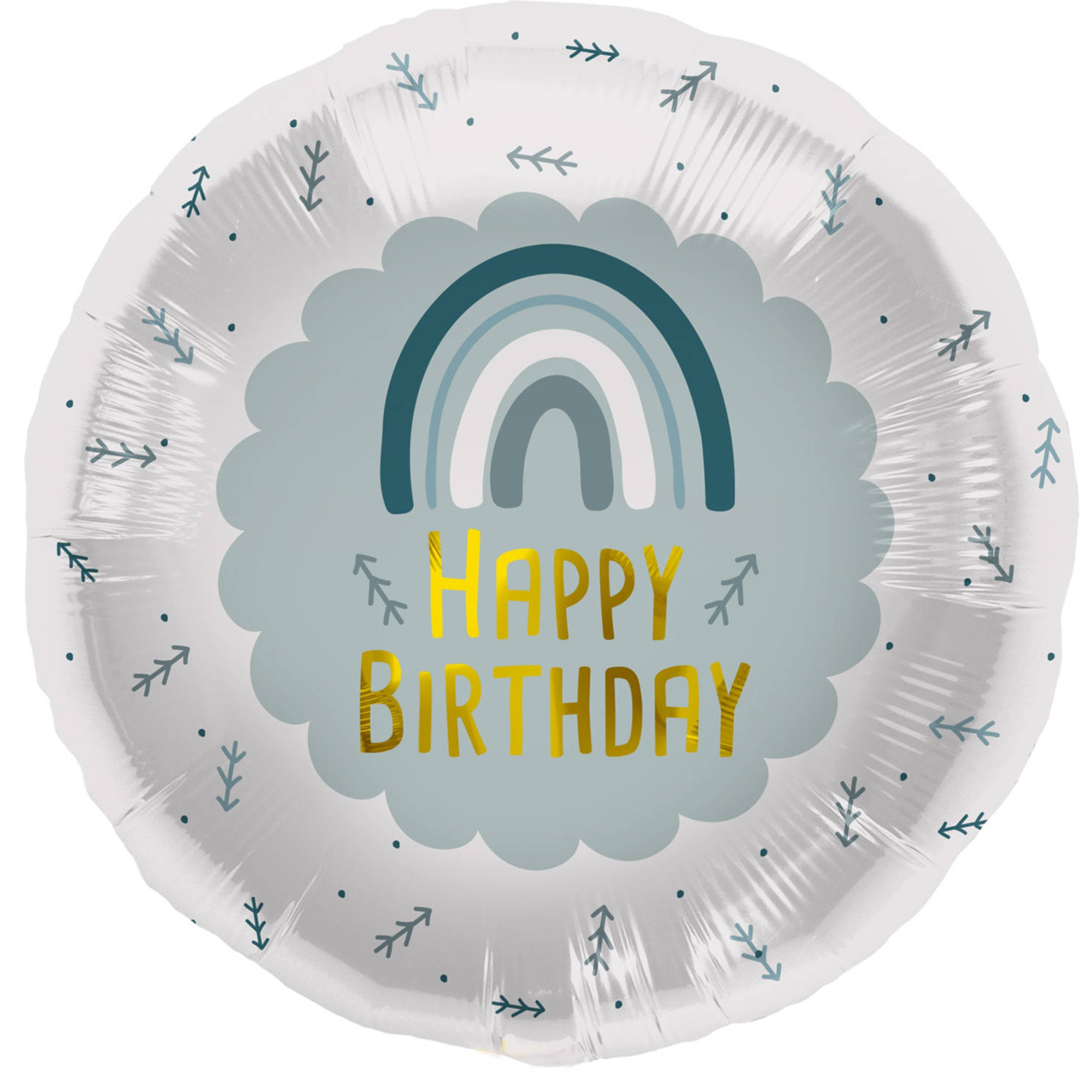 Folienballon "Blauer Regenbogen" 45 cm Folienballon "Blauer Regenbogen" 45 cm