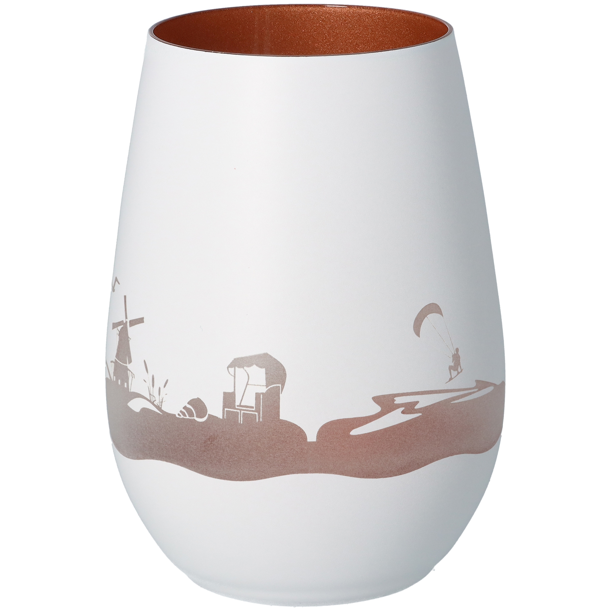 Windlicht Skyline Fehmarn Weiß/Bronze Windlicht Skyline Fehmarn Weiß/Bronze