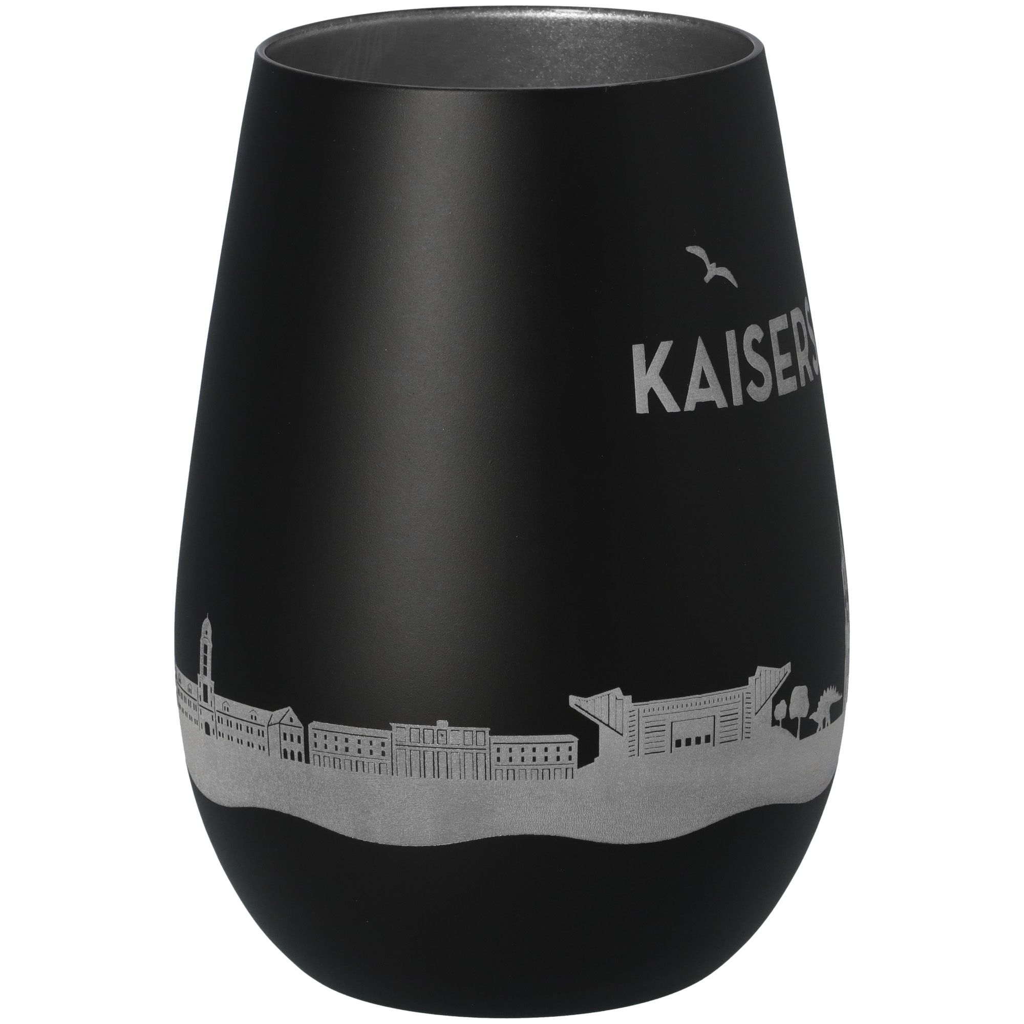 Windlicht Skyline Kaiserslautern Schwarz/Silber Windlicht Skyline Kaiserslautern Schwarz/Silber