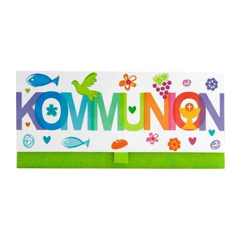 Geschenkumschlag Kommunion bunt Geschenkumschlag Kommunion bunt