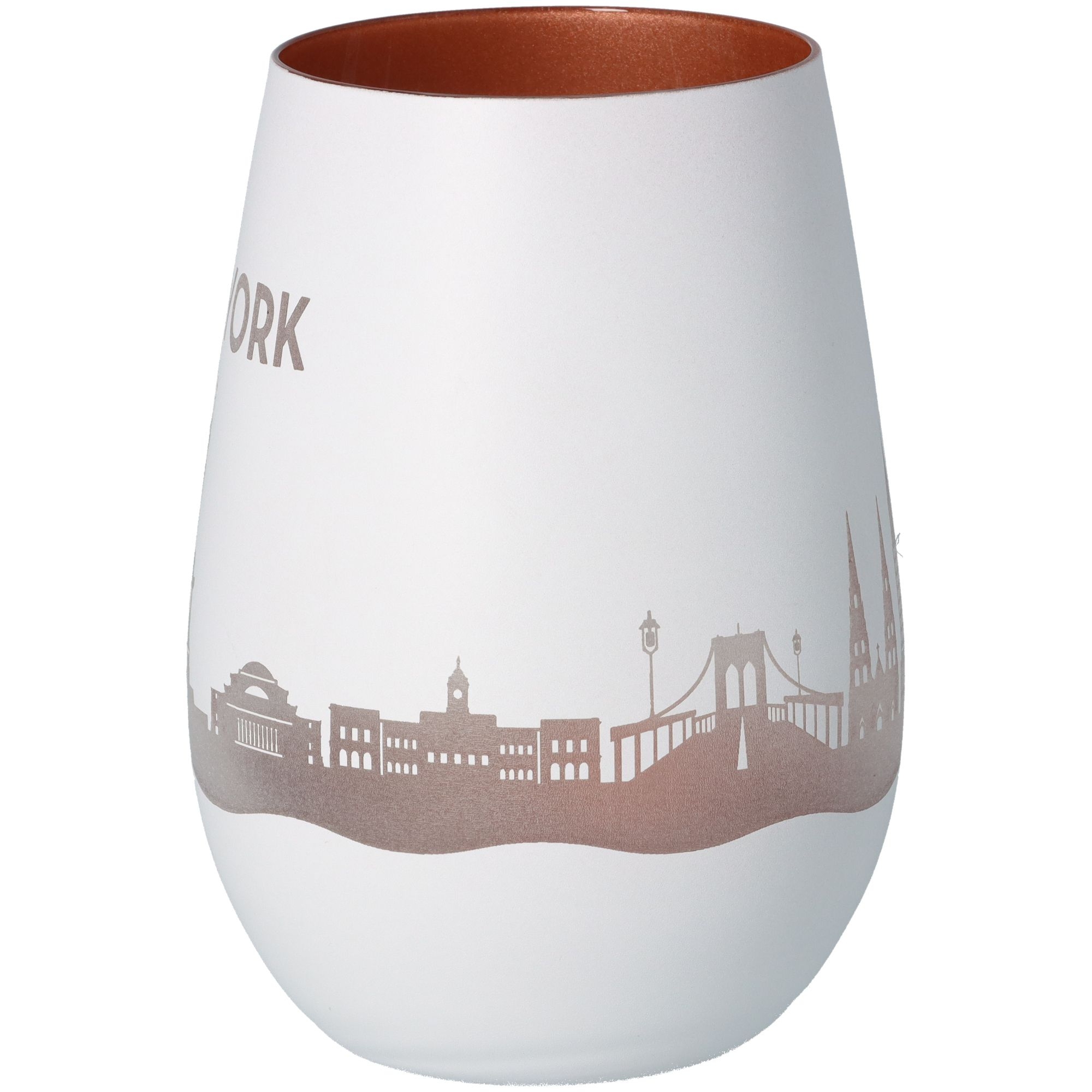 Windlicht Skyline New York Weiß/Bronze Windlicht Skyline New York Weiß/Bronze