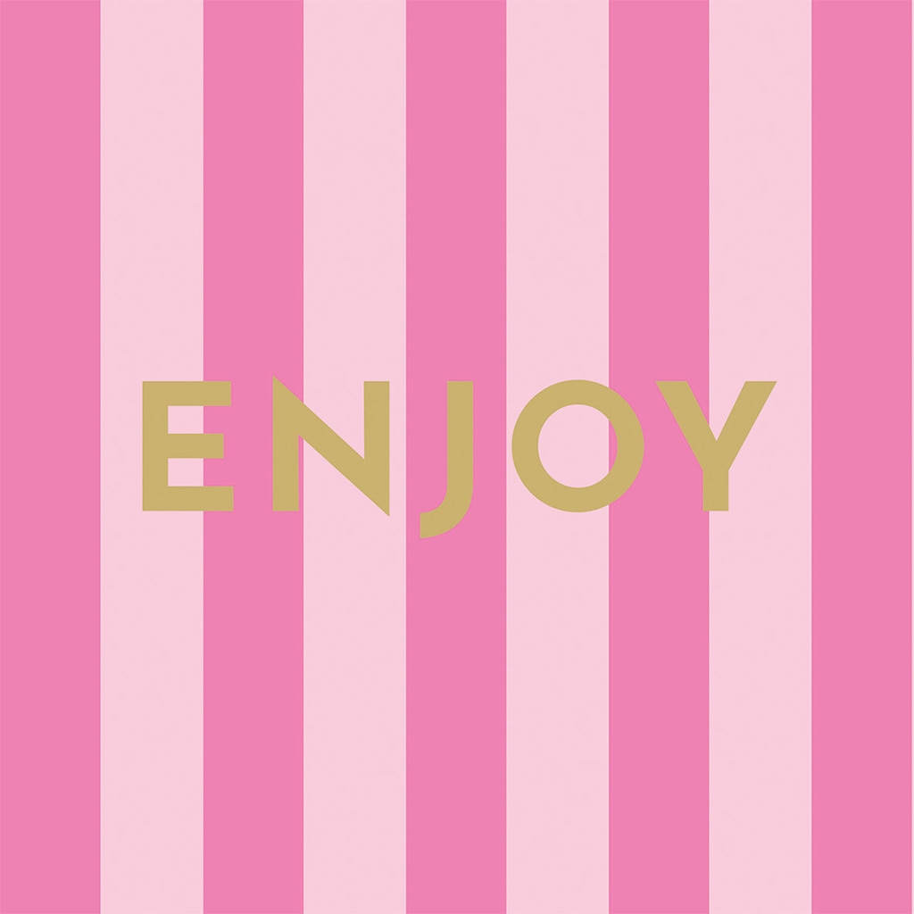 20 Servietten "Enjoy" Rosa