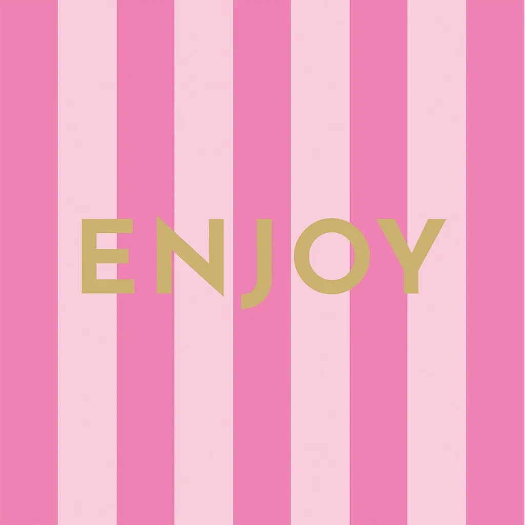 20 Servietten "Enjoy" Rosa
