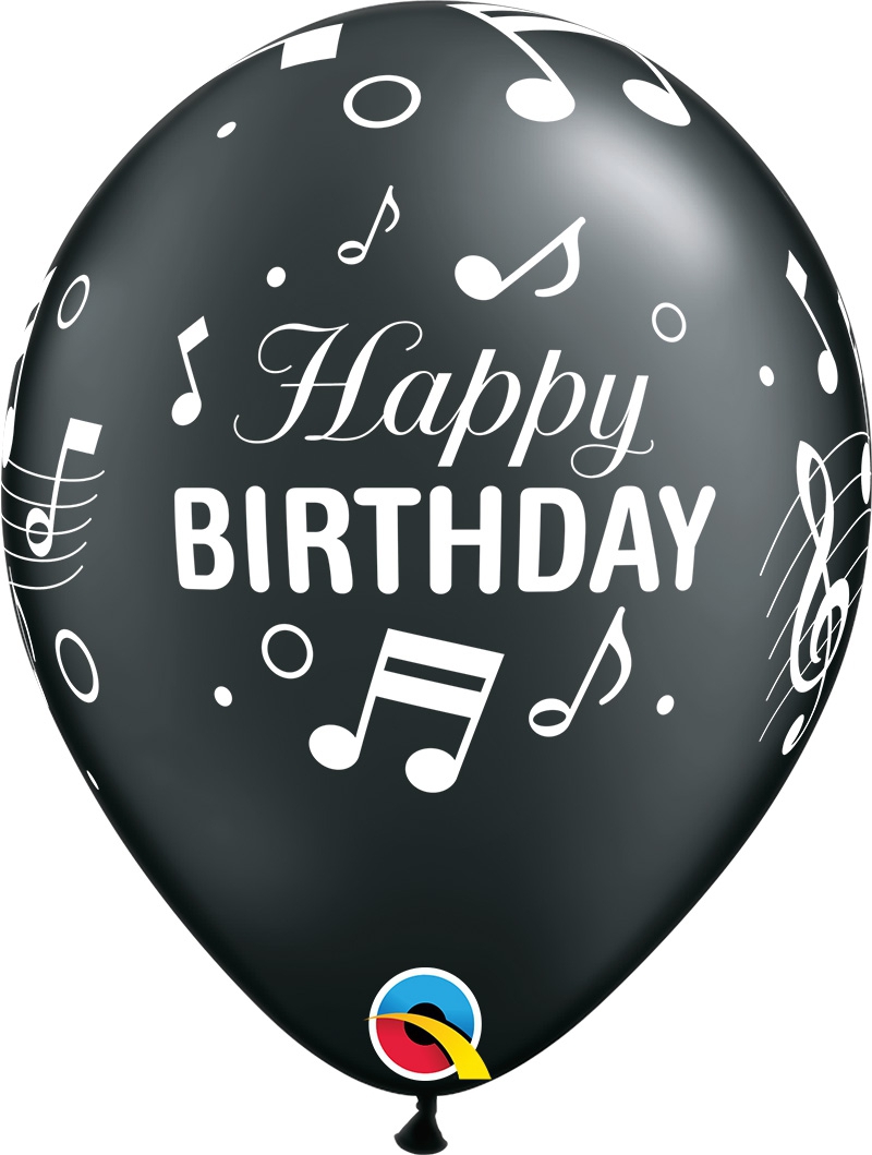 Qualatex Latexballon "H.B." Musik Ø 30cm Qualatex Latexballon "H.B." Musik Ø 30cm