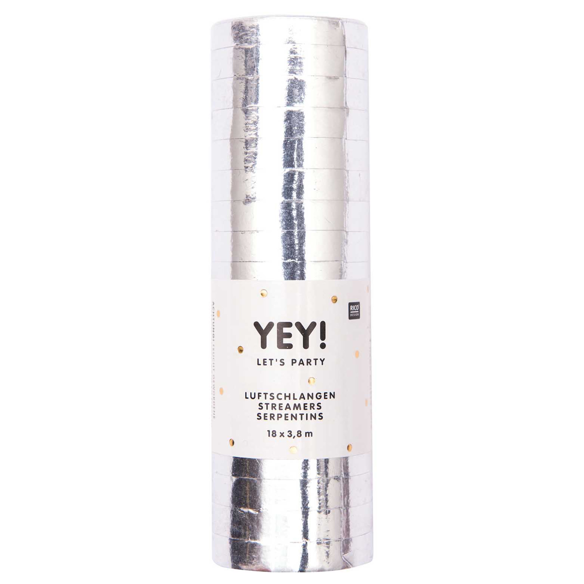 Luftschlangen - Silber Klebeband