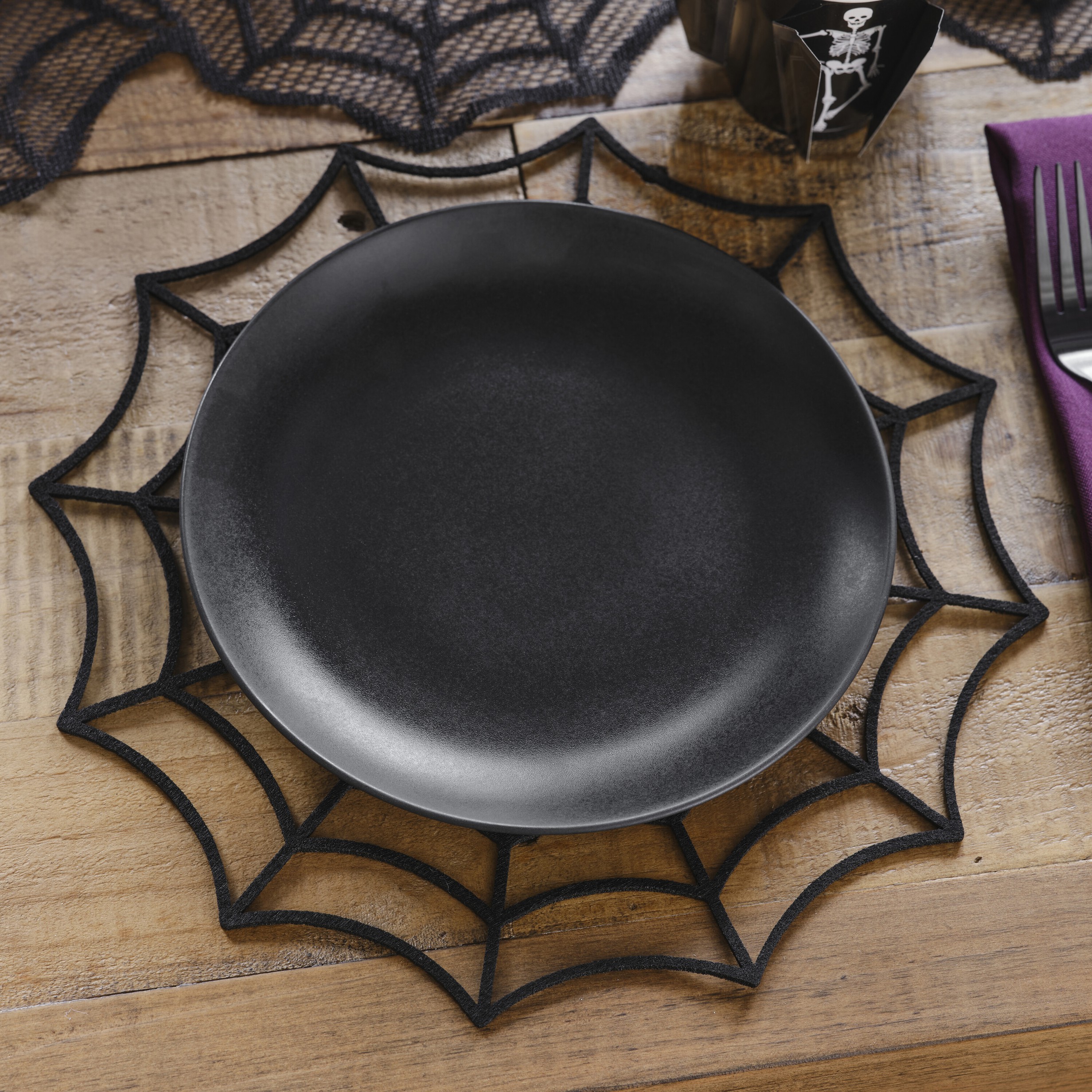 Halloween Tischsets mit Spinnennetz Halloween Tischsets mit Spinnennetz