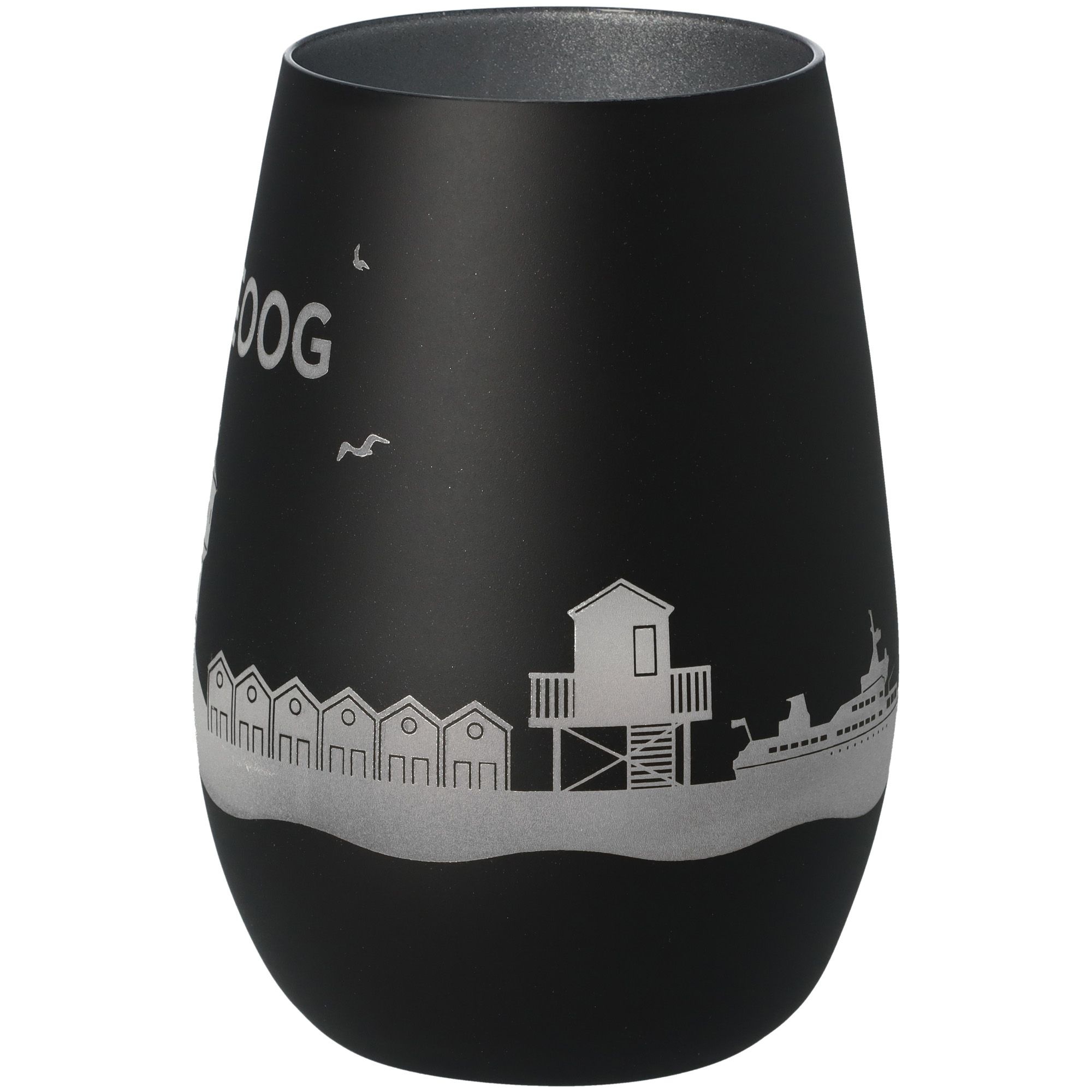 Windlicht Skyline Langeoog Schwarz/Silber Windlicht Skyline Langeoog Schwarz/Silber