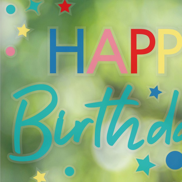 Fenster Sticker "Happy Birthday" Bunt Fenster Sticker "Happy Birthday" Bunt