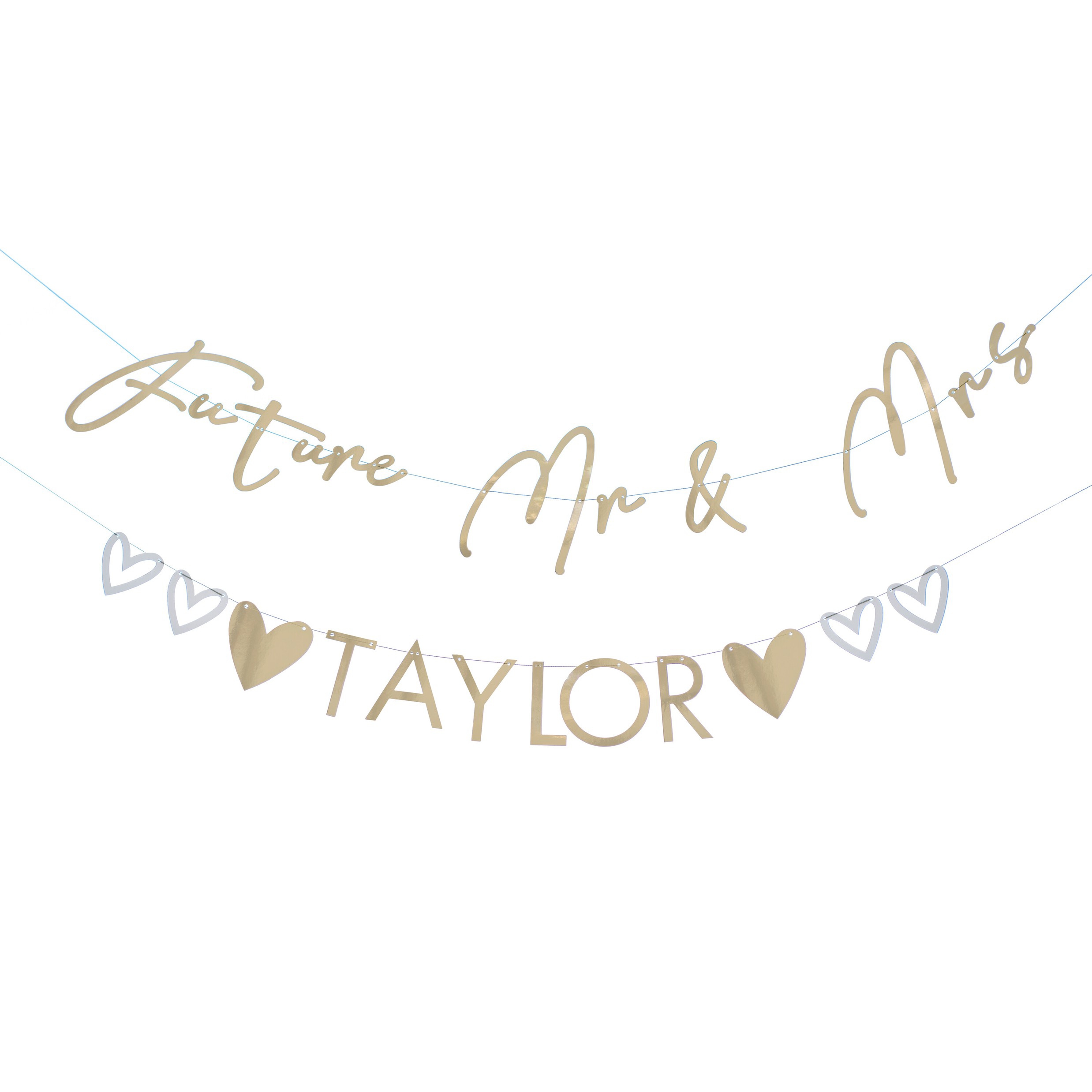 Future MR & MRS personalisierbare Girlande 1,5 m