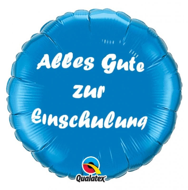 Folienballon Alles Gute zur Einschulung Blau 46cm
