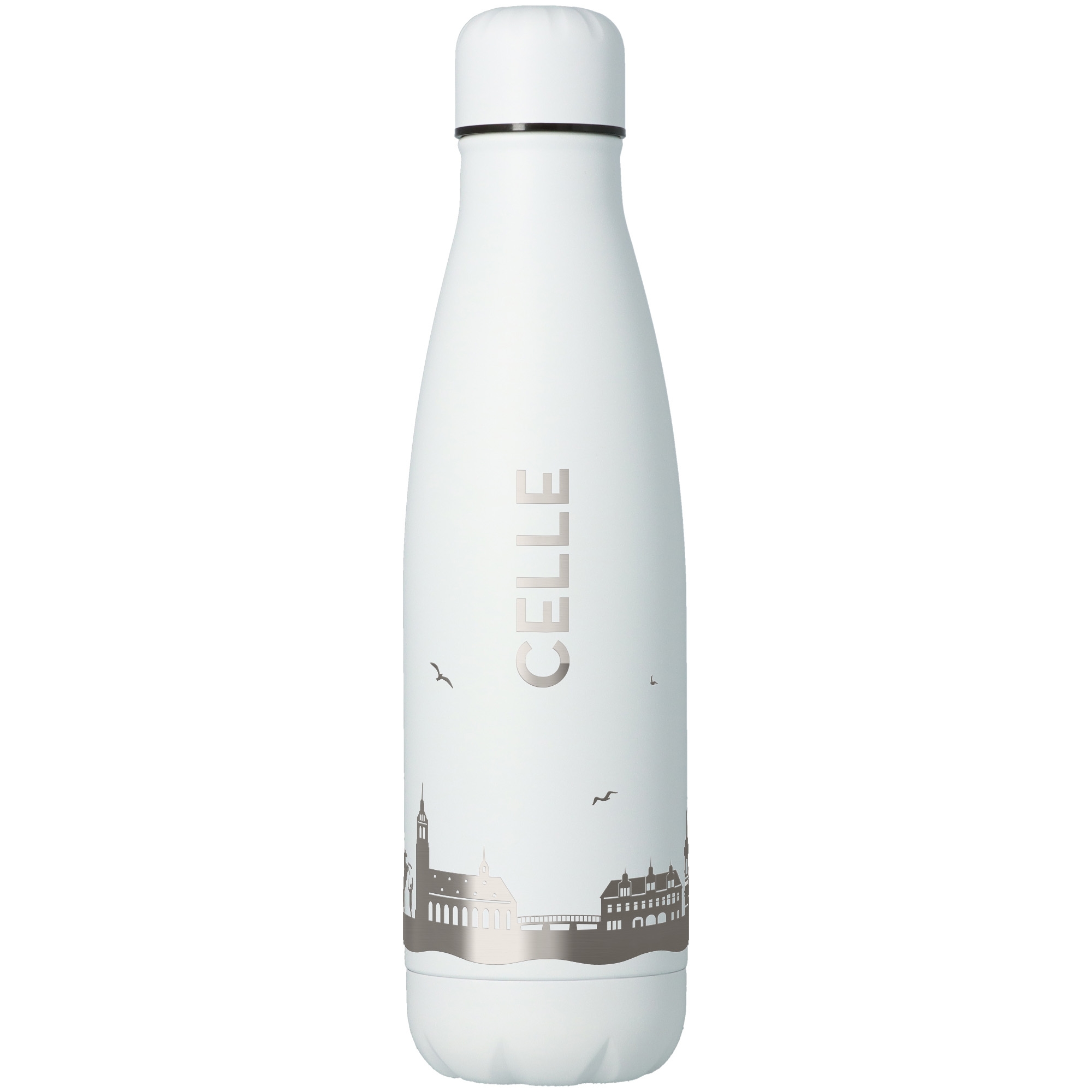 Trinkflasche Skyline Celle Weiß 500ml