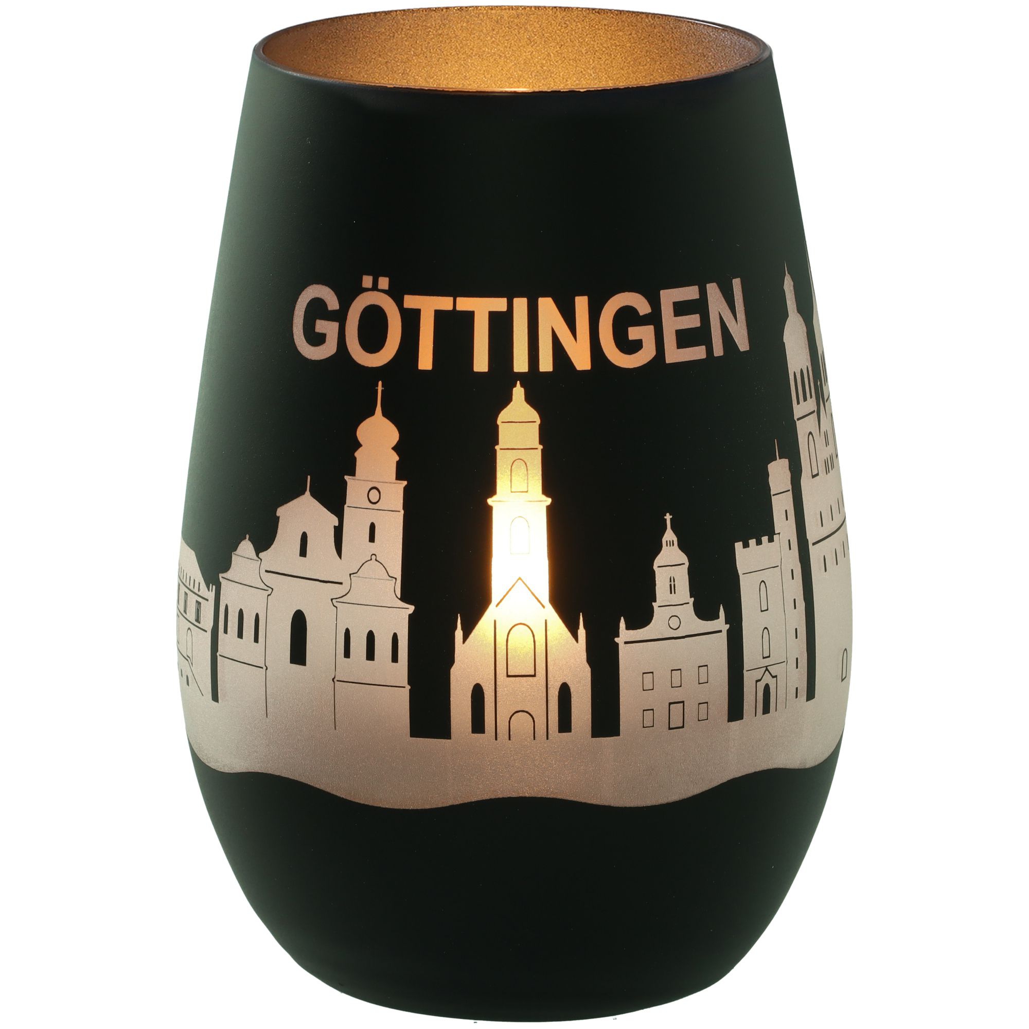 Windlicht Skyline Göttingen Schwarz/Silber Windlicht Skyline Göttingen Schwarz/Silber