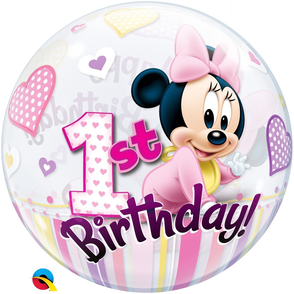 Bubble Ballon Minnie Mouse zum 1. Geburtstag 56cm Bubble Ballon Minnie Mouse zum 1. Geburtstag 56cm