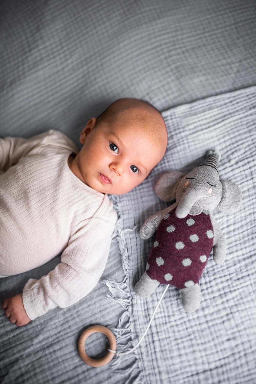 Strickspieluhr "Elefant mit Hütchen"