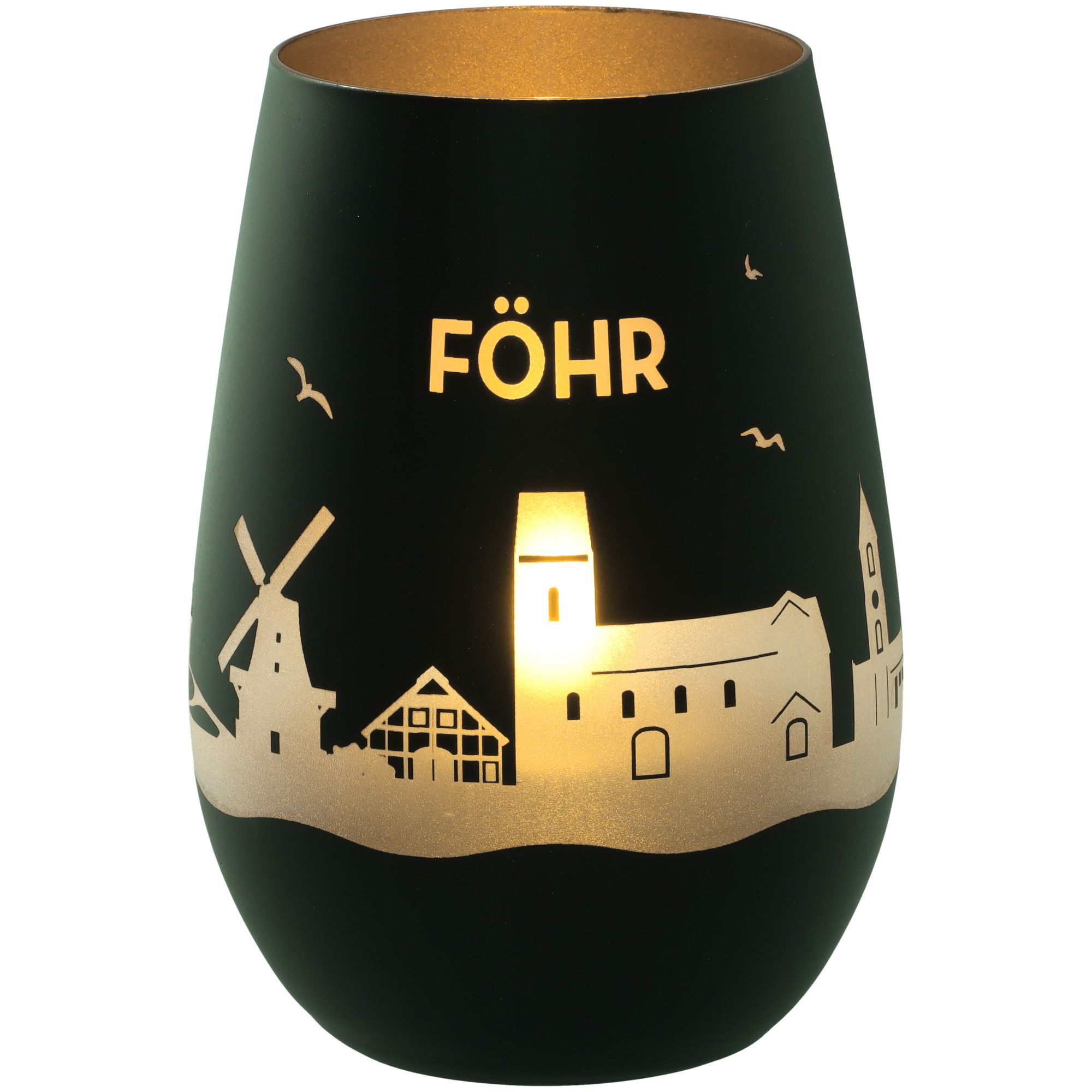 Windlicht Skyline Föhr Schwarz/Silber Windlicht Skyline Föhr Schwarz/Silber