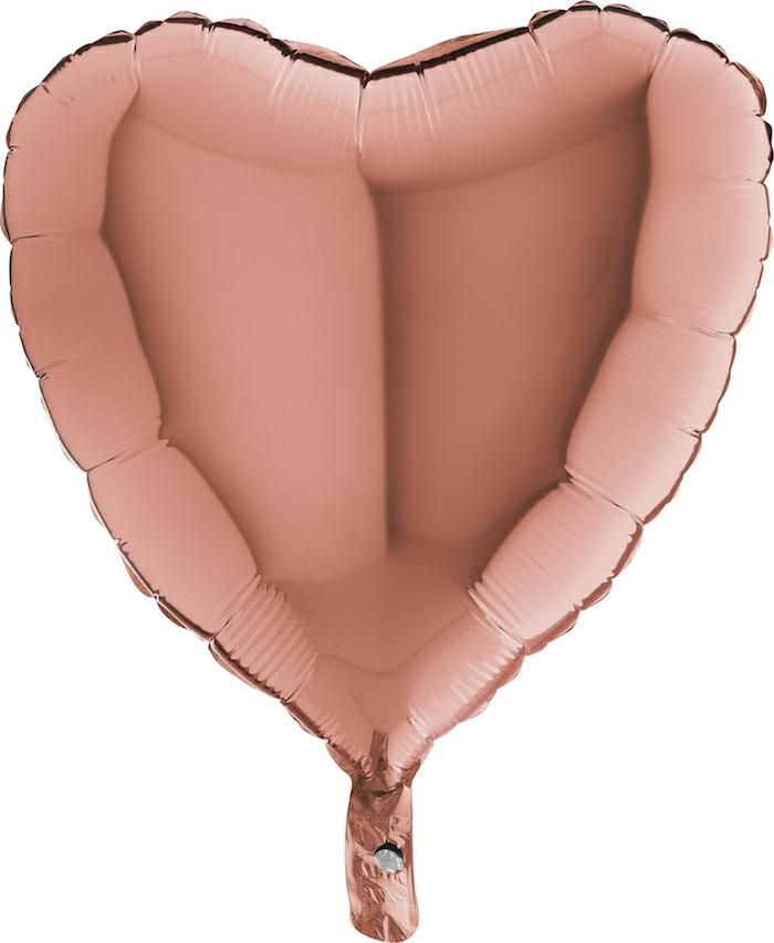 Folienballon Herz Rose Gold 45cm