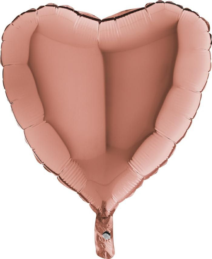Folienballon Herz Rose Gold 45cm Folienballon Herz Rose Gold 45cm