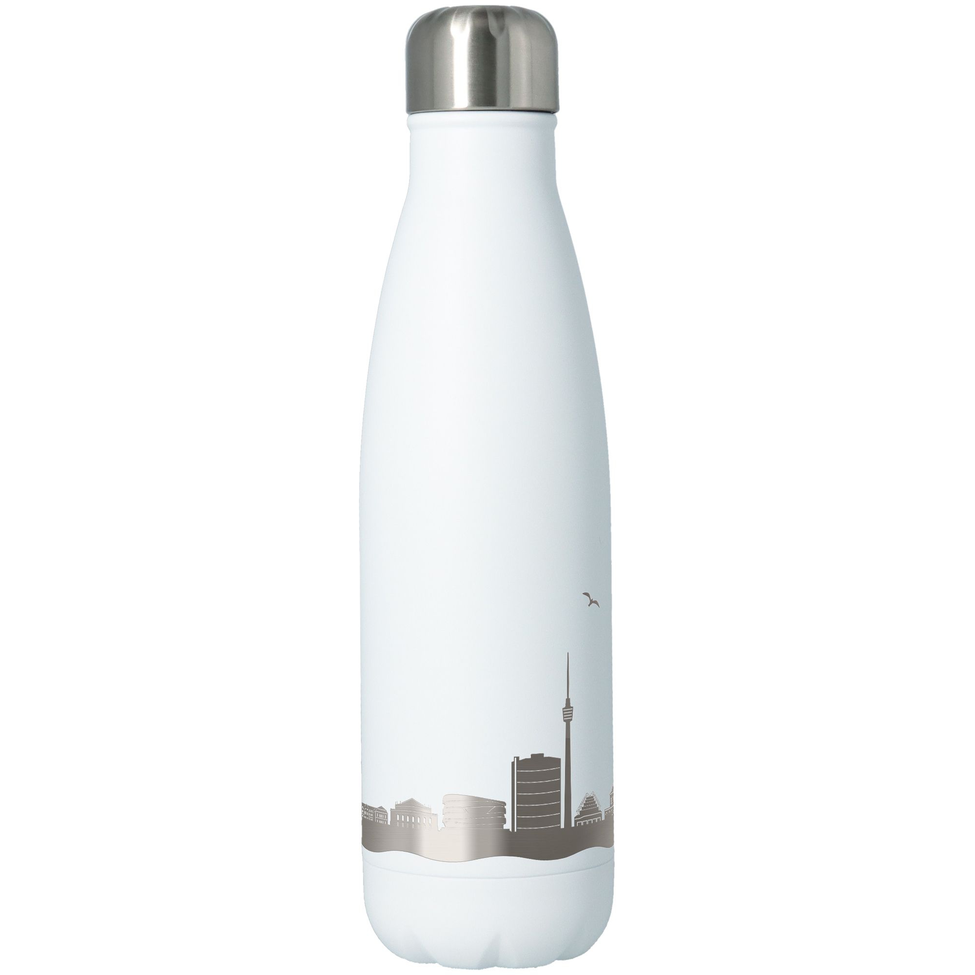 Trinkflasche Skyline Stuttgart Weiß 500ml