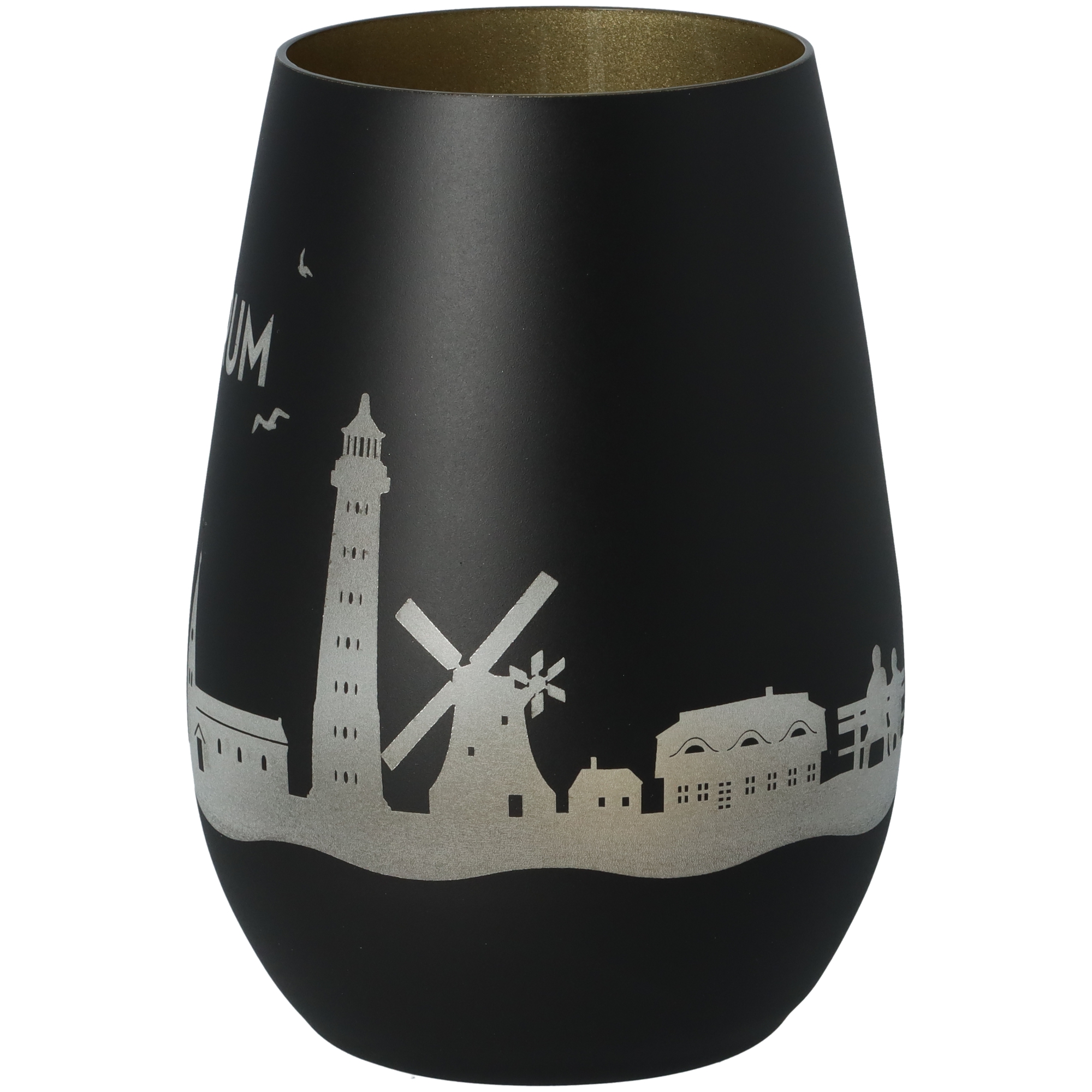 Windlicht Skyline Amrum Schwarz/Gold Windlicht Skyline Amrum Schwarz/Gold