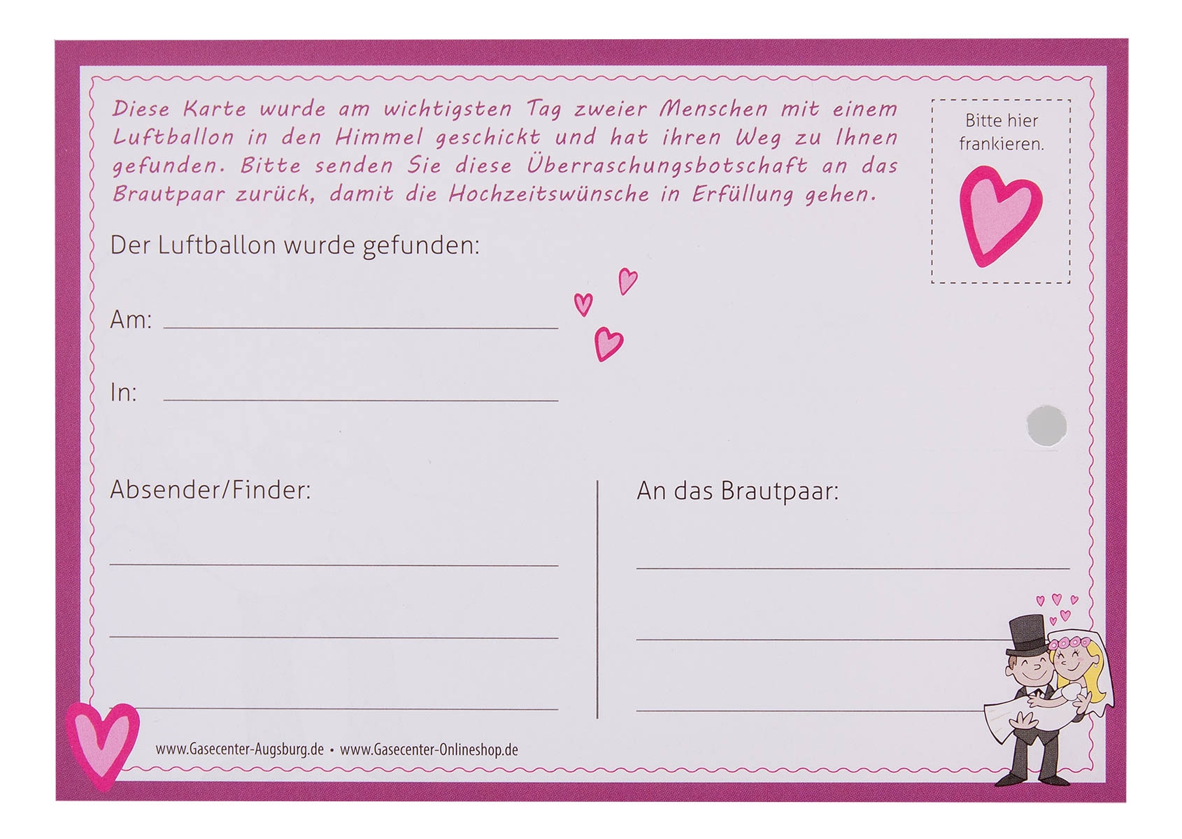 Flugkarte Hochzeit Wir haben geheiratet! Flugkarte Hochzeit Wir haben geheiratet!