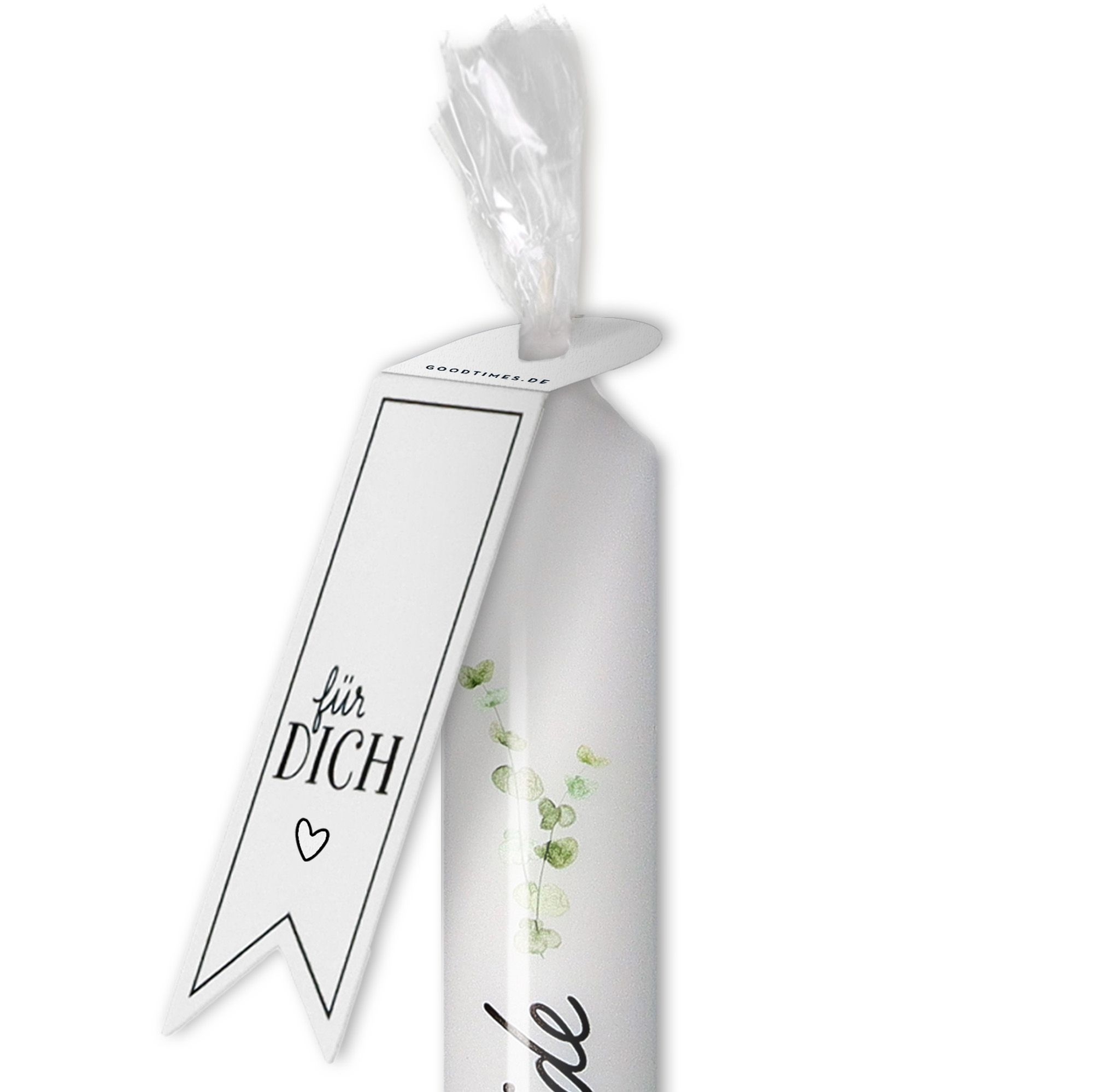 Stabkerze Eukalyptus "Team Bride" Weiß