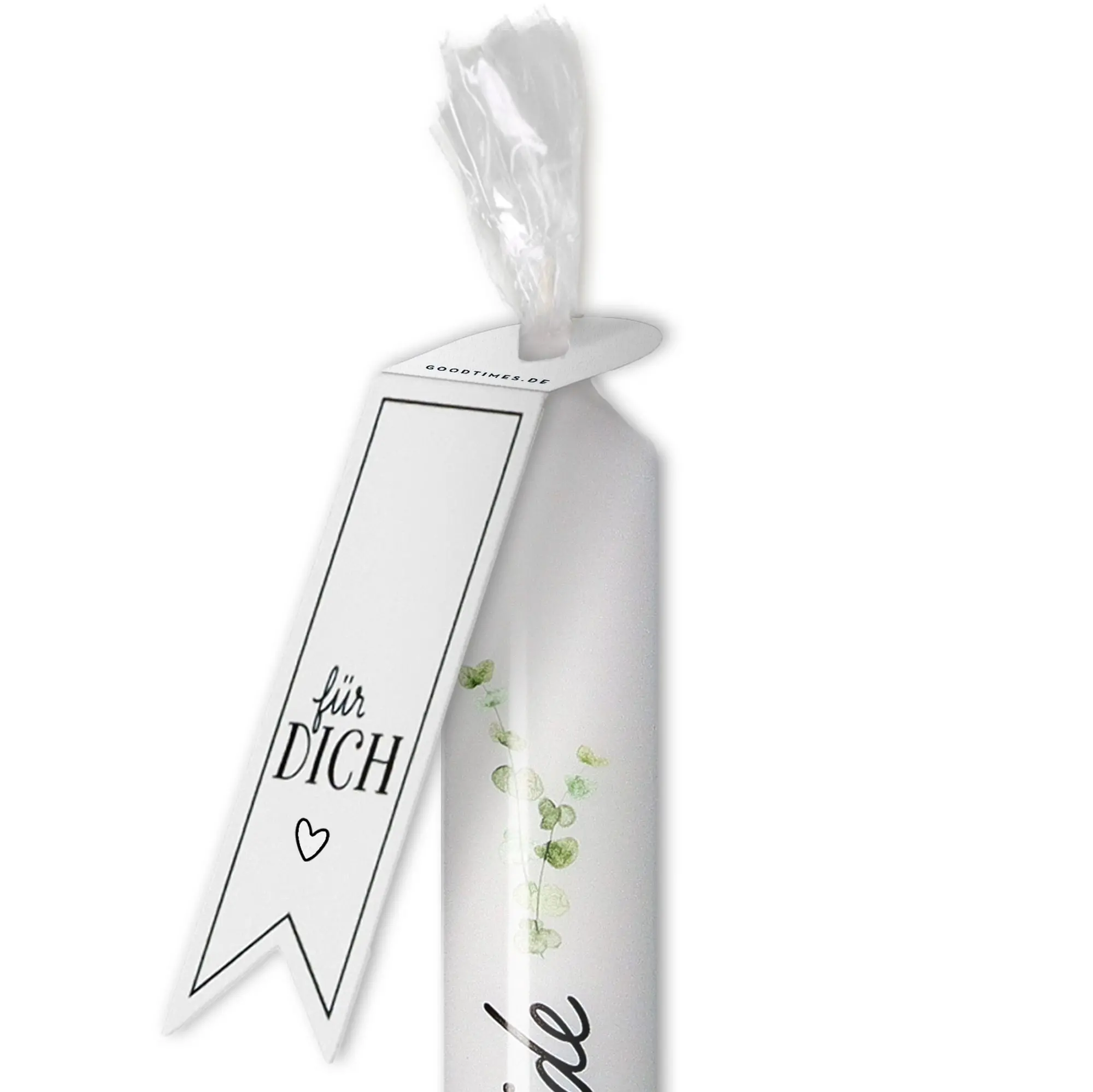 Stabkerze Eukalyptus "Team Bride" Weiß