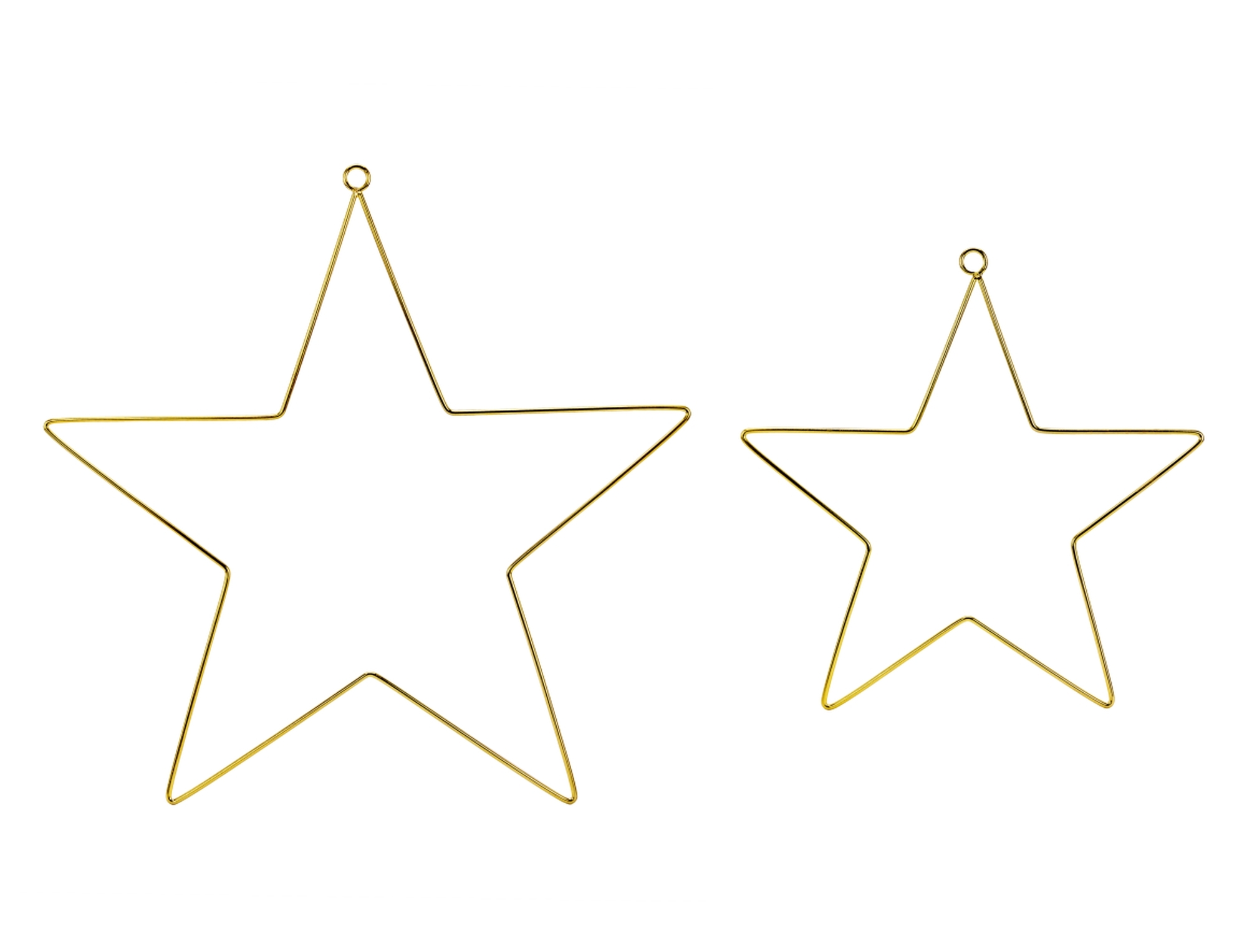 2 Metall-Sterne zum hängen 2 Metall-Sterne zum hängen