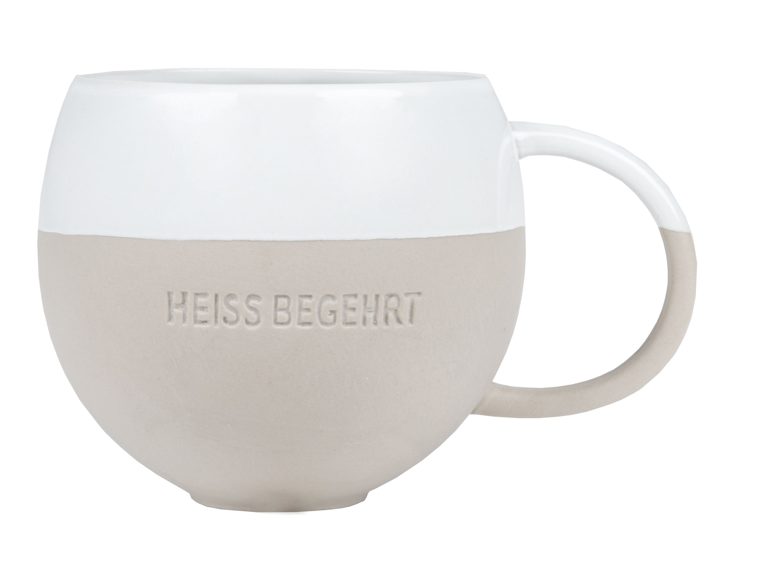 Räder Design - Steinzeug Tasse "Heiss begehrt"