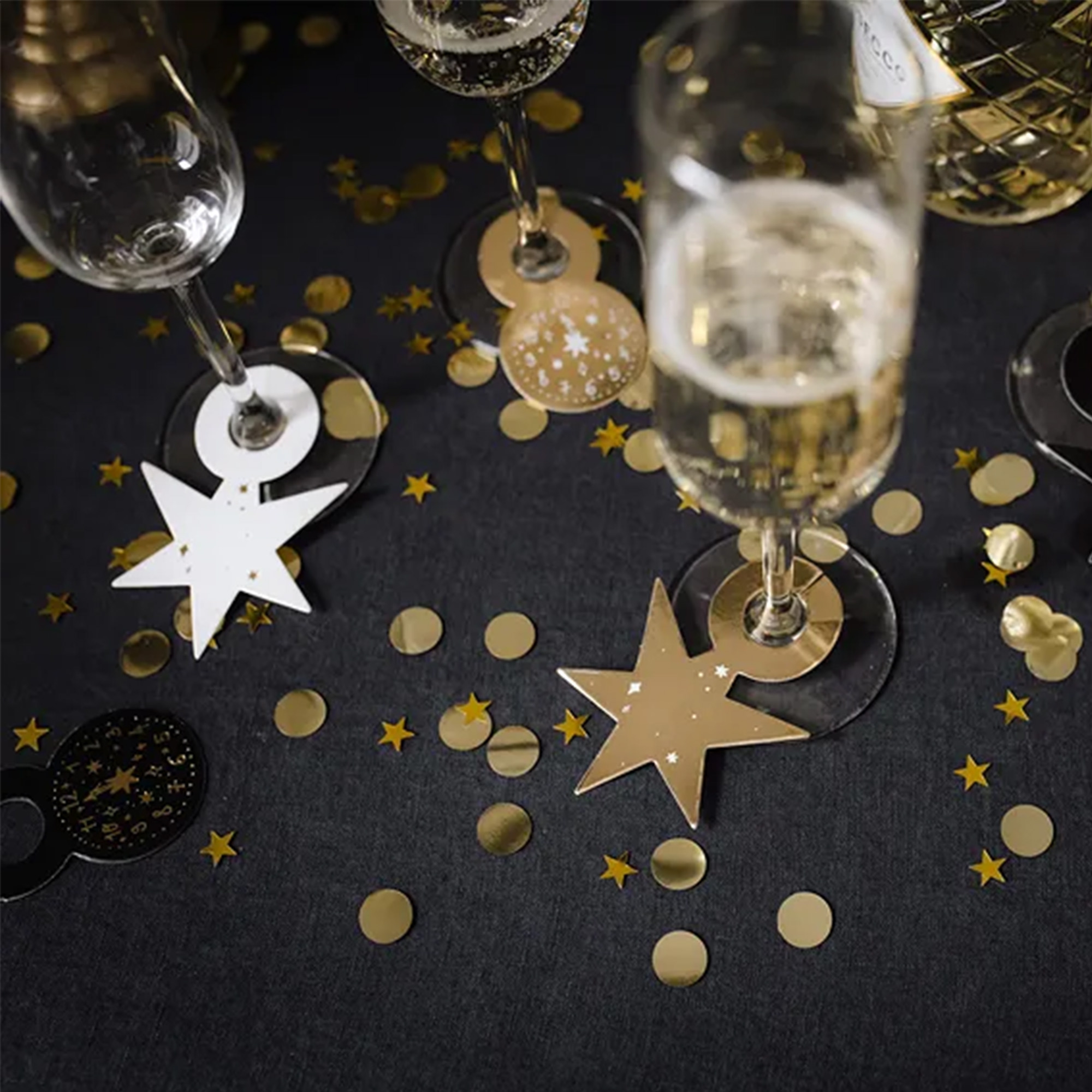 6 Glasanhänger Happy New Year 6 Glasanhänger Happy New Year