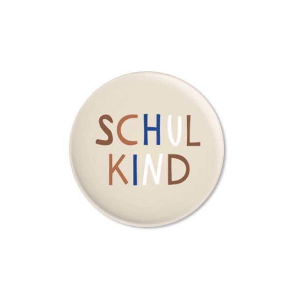 Button "Schulkind", Erdtöne Button "Schulkind", Erdtöne