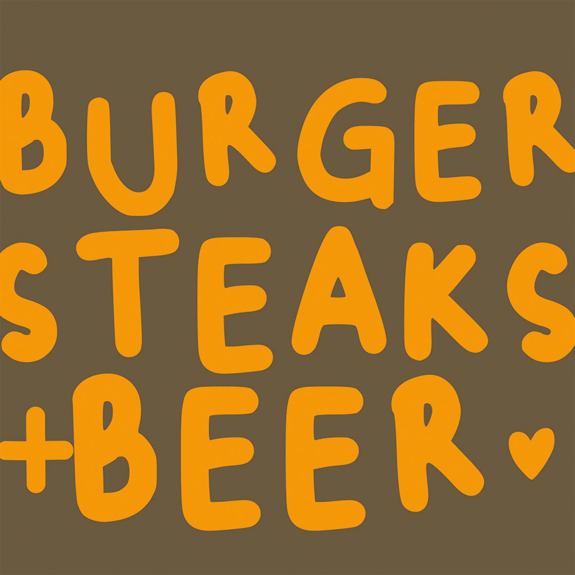 20 Servietten "Burger & Beer" 33x33cm Text