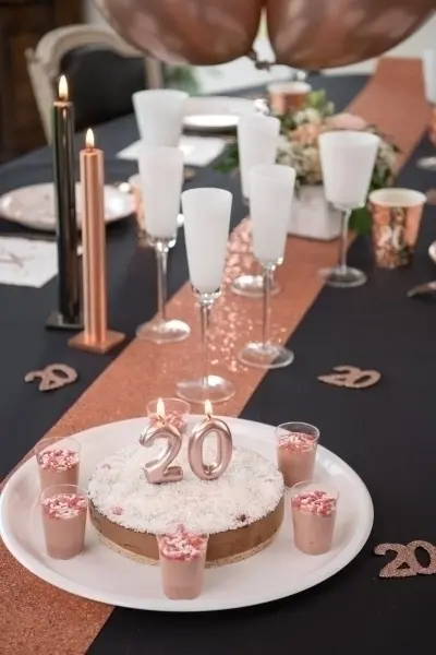 Zahlenkerze "8", Roségold