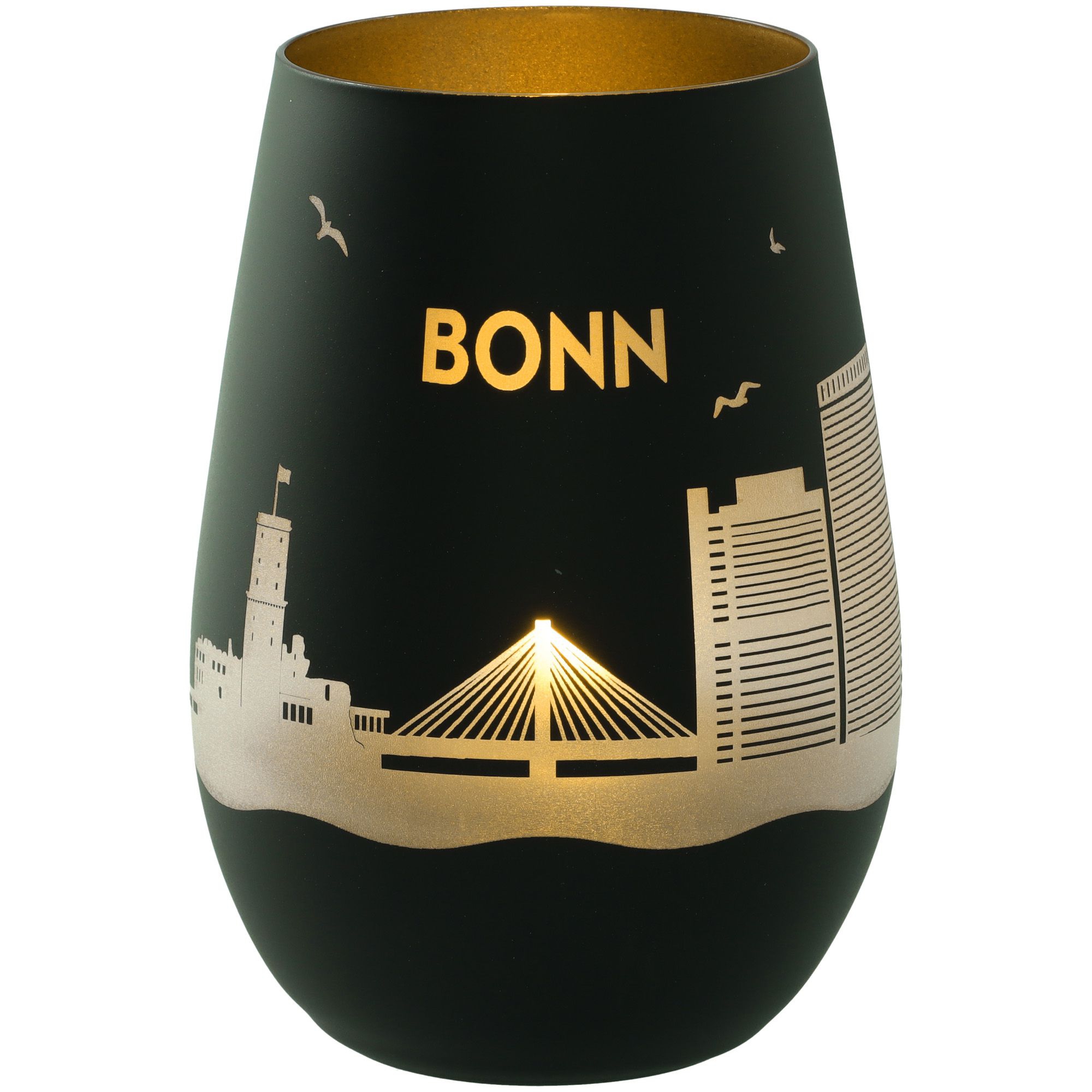 Windlicht Skyline Bonn Schwarz/Gold Windlicht Skyline Bonn Schwarz/Gold