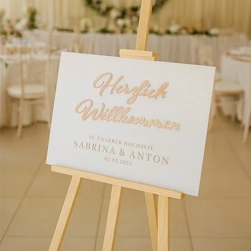 hochzeit, schild, easel, Willkommensschild, text