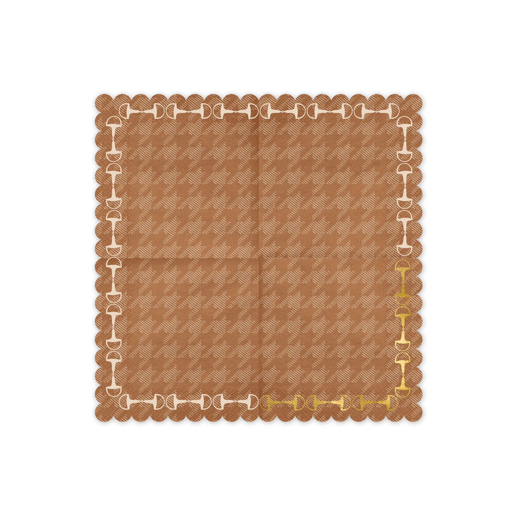 20 Servietten - "Goldene Kringel", Braune