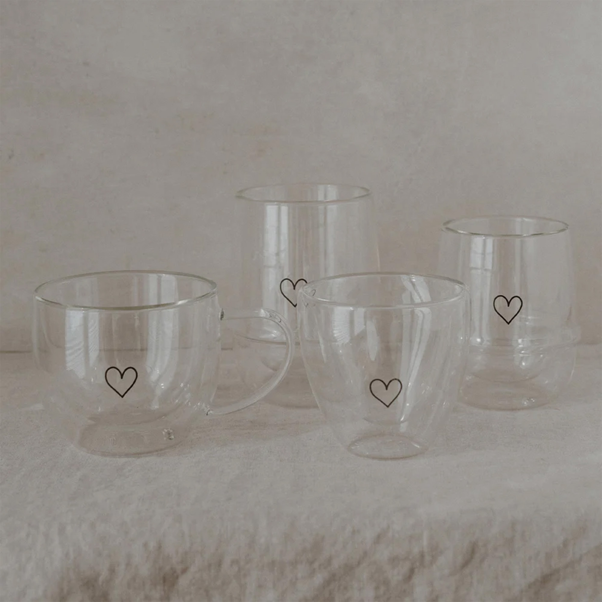 Eulenschnitt - Doppelwandiges Herzglas "Herz" 100ml Eulenschnitt - Doppelwandiges Herzglas "Herz" 100ml