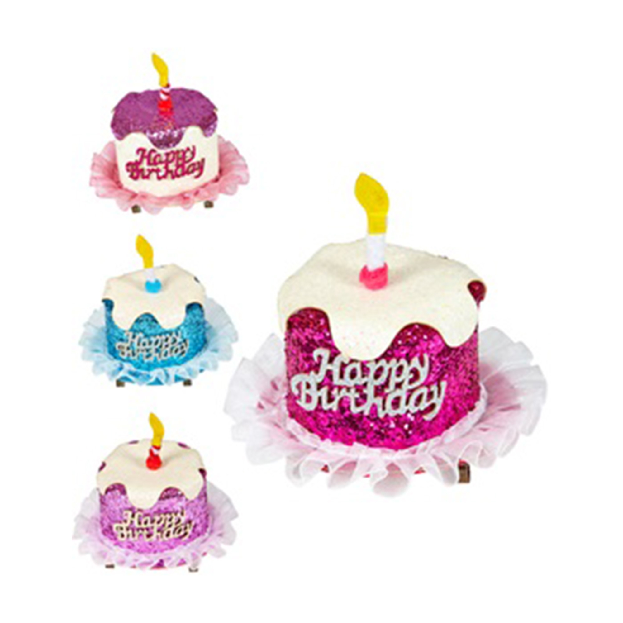 Haarclip mit Mini Hut "Geburtstagskuchen" Geburtstagstorte, Torte, Sahne, Nachtisch, Leute