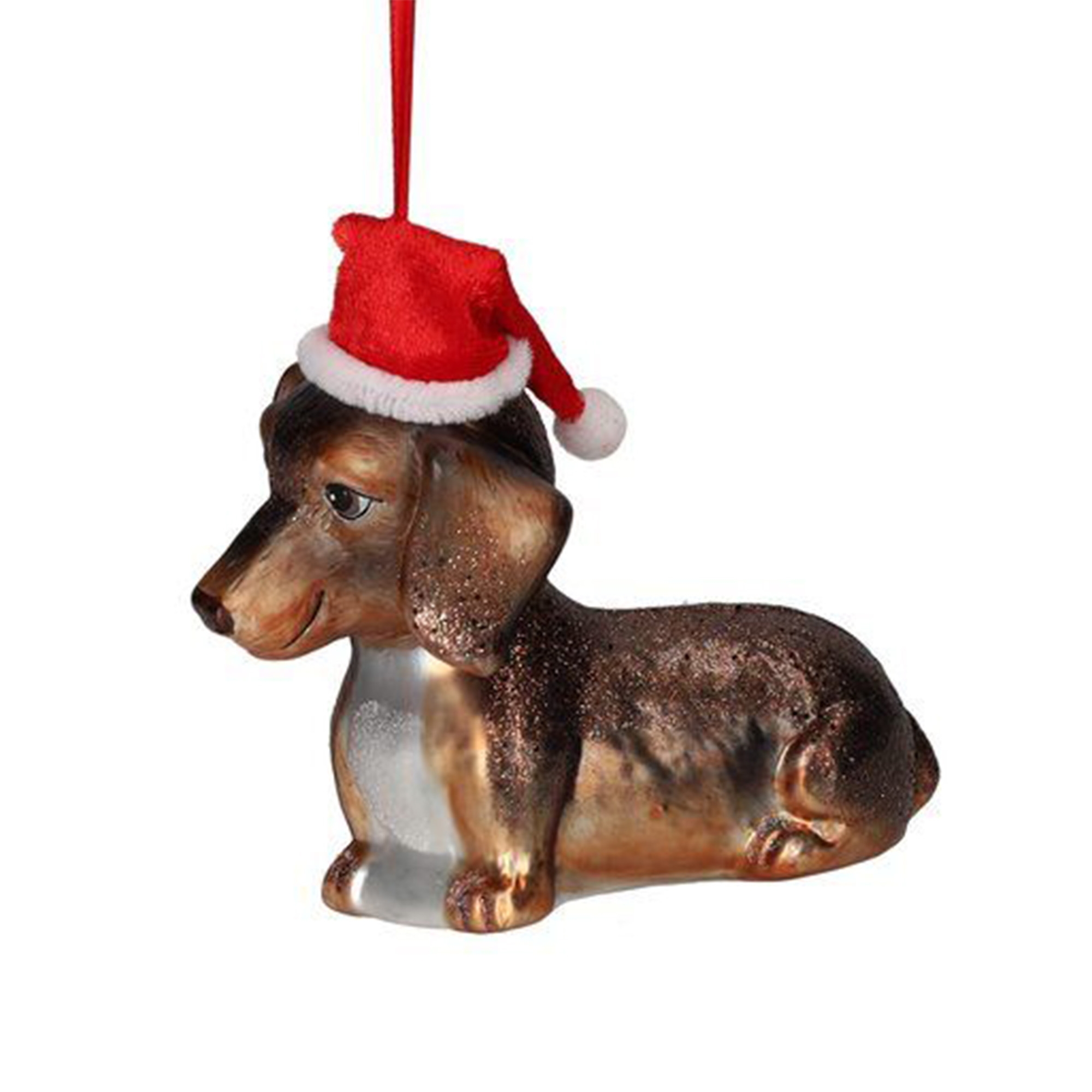 Weihnachtskugel "Dackel mit Weihnachtsmütze" Weihnachtskugel "Dackel mit Weihnachtsmütze"