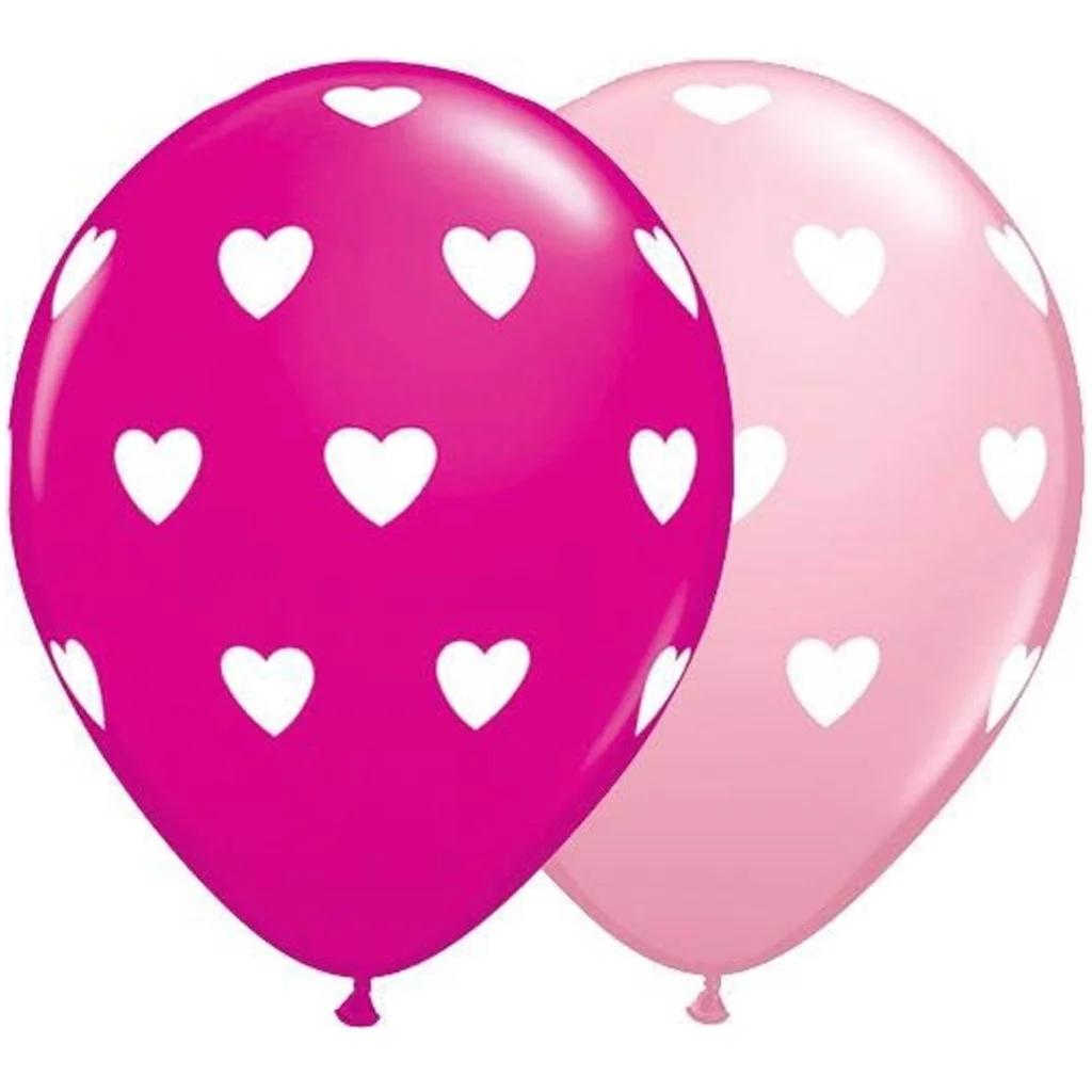 Ballons, Herz-Muster, Luftballons, Pink, Dekoration