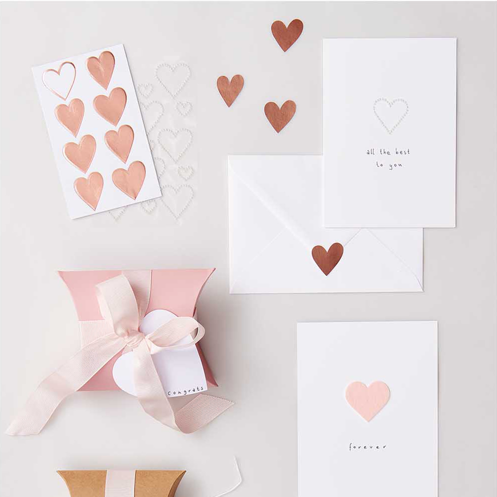 Sticker "Herzen" Roségold