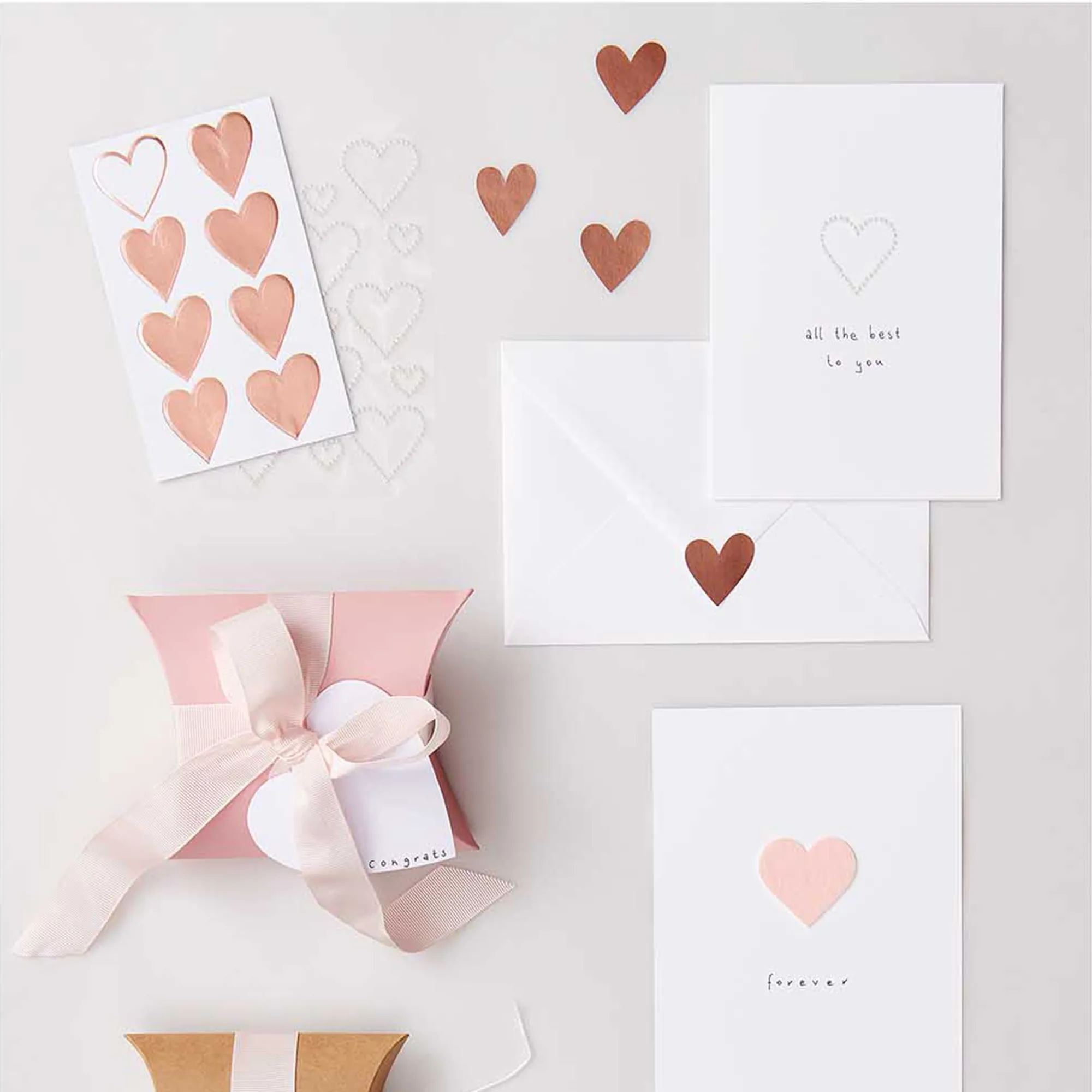 Sticker "Herzen" Roségold
