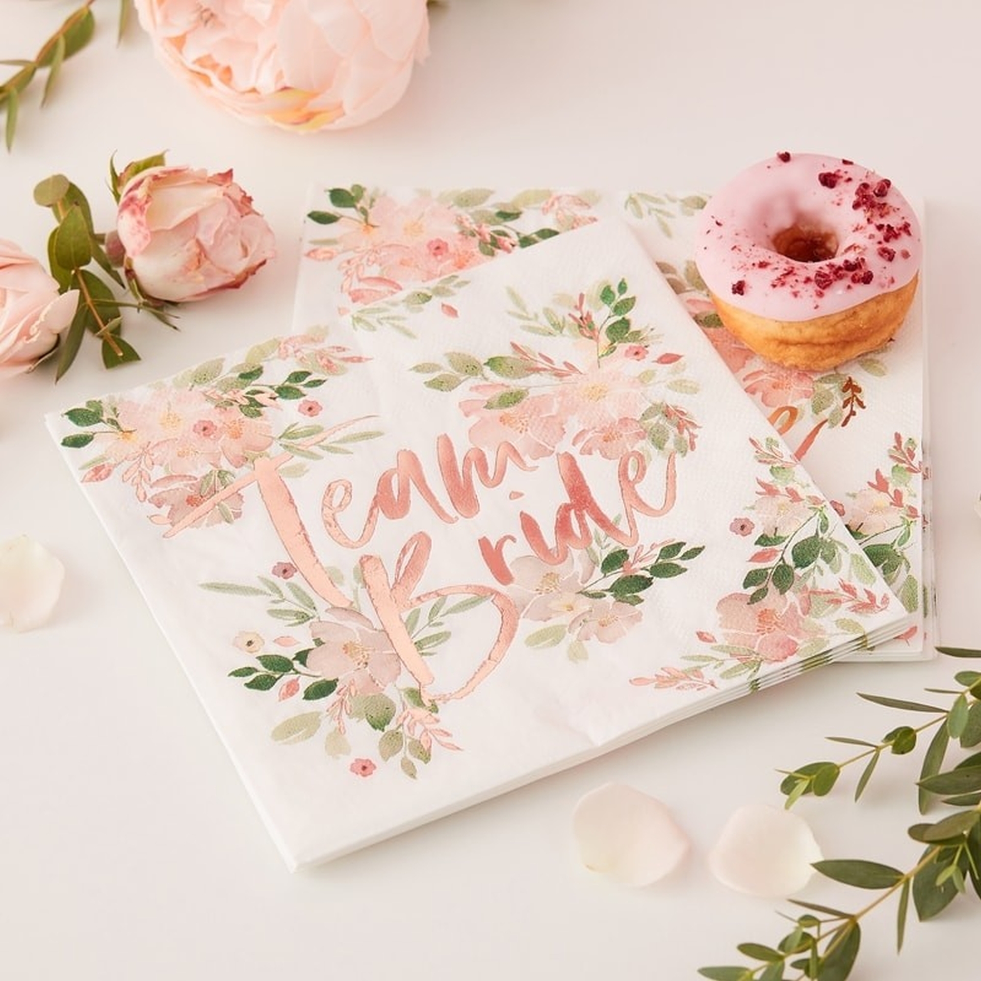 Floral Hen Party 16 Team Bride Papier Servietten 16x16cm