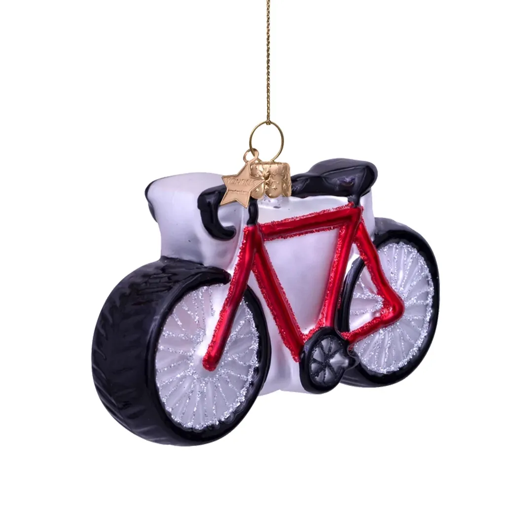 Weihnachtskugeln, Fahrrad, Rahmen, Rot, Schwarz