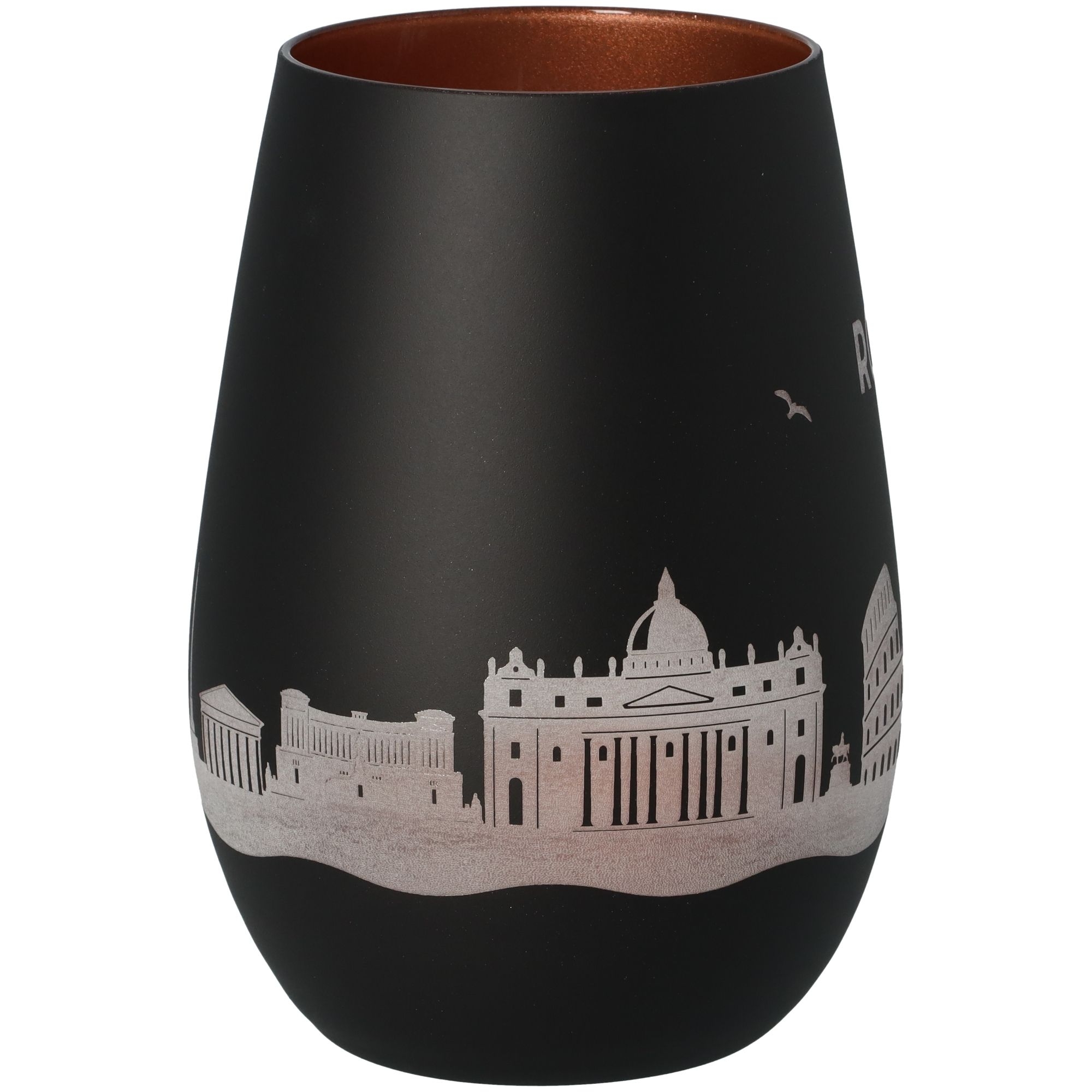 Windlicht Skyline Rom Schwarz/Bronze Töpferei, Krug, Vase